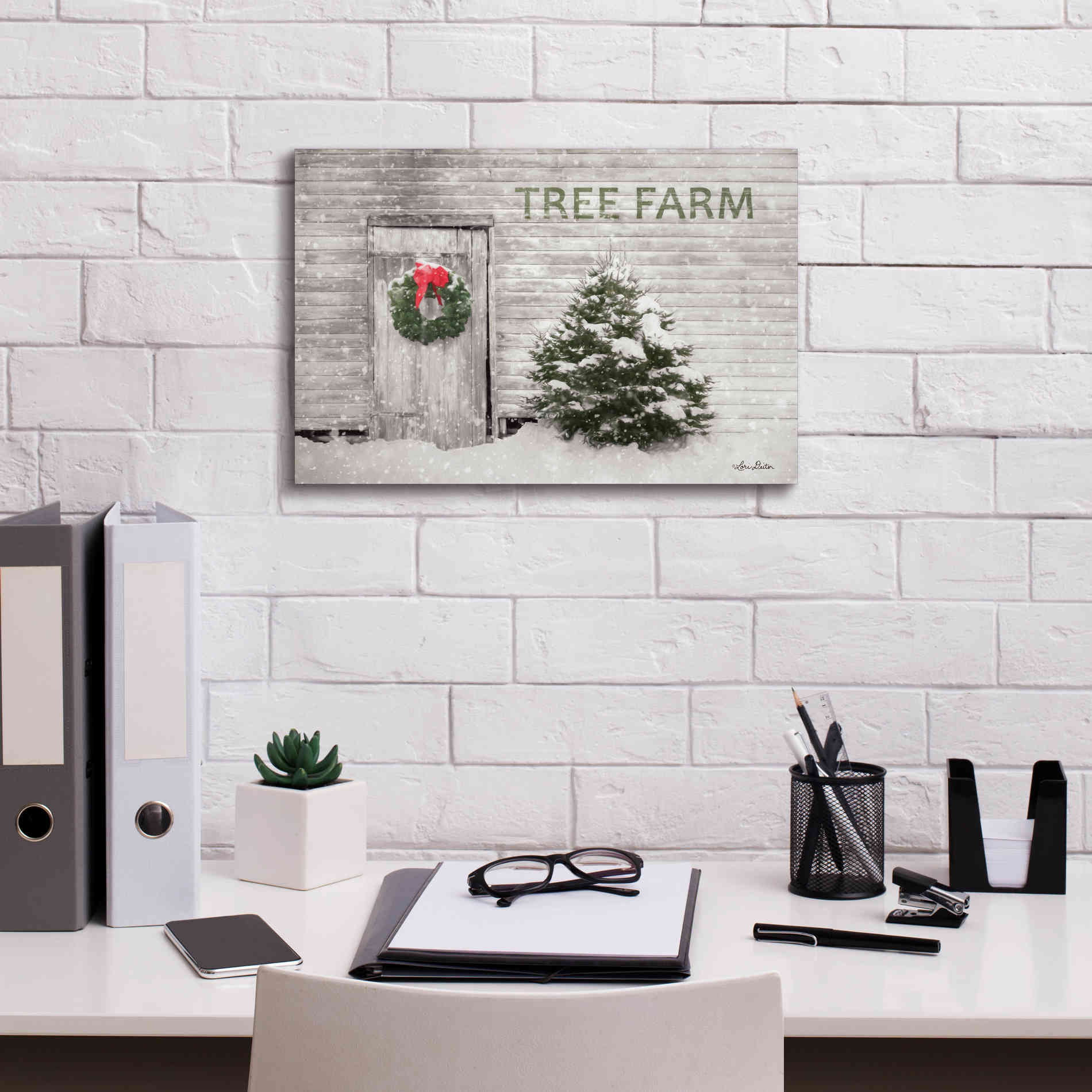 'Tree Farm' by Lori Deiter, Canvas Wall Art,18 x 12