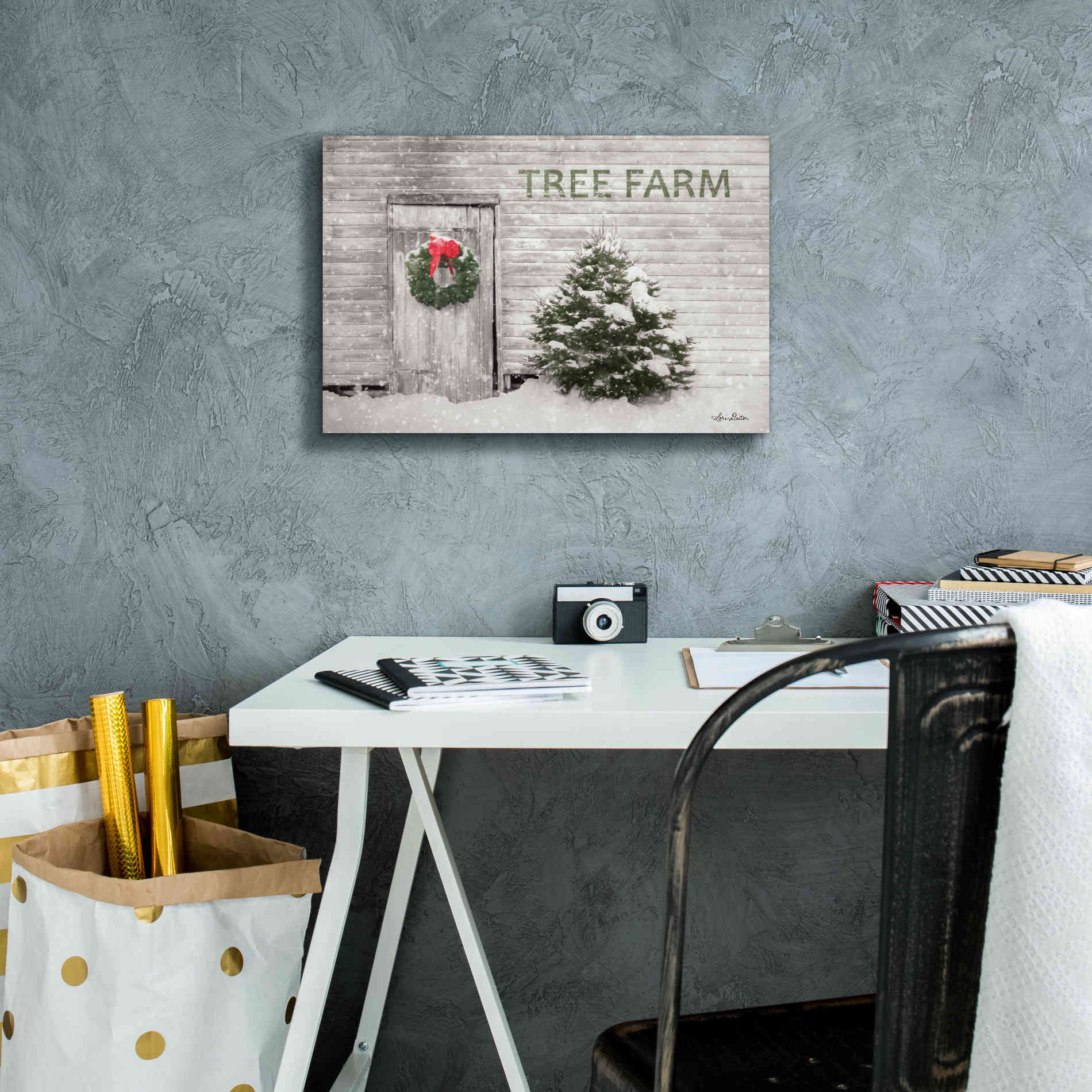 'Tree Farm' by Lori Deiter, Canvas Wall Art,18 x 12