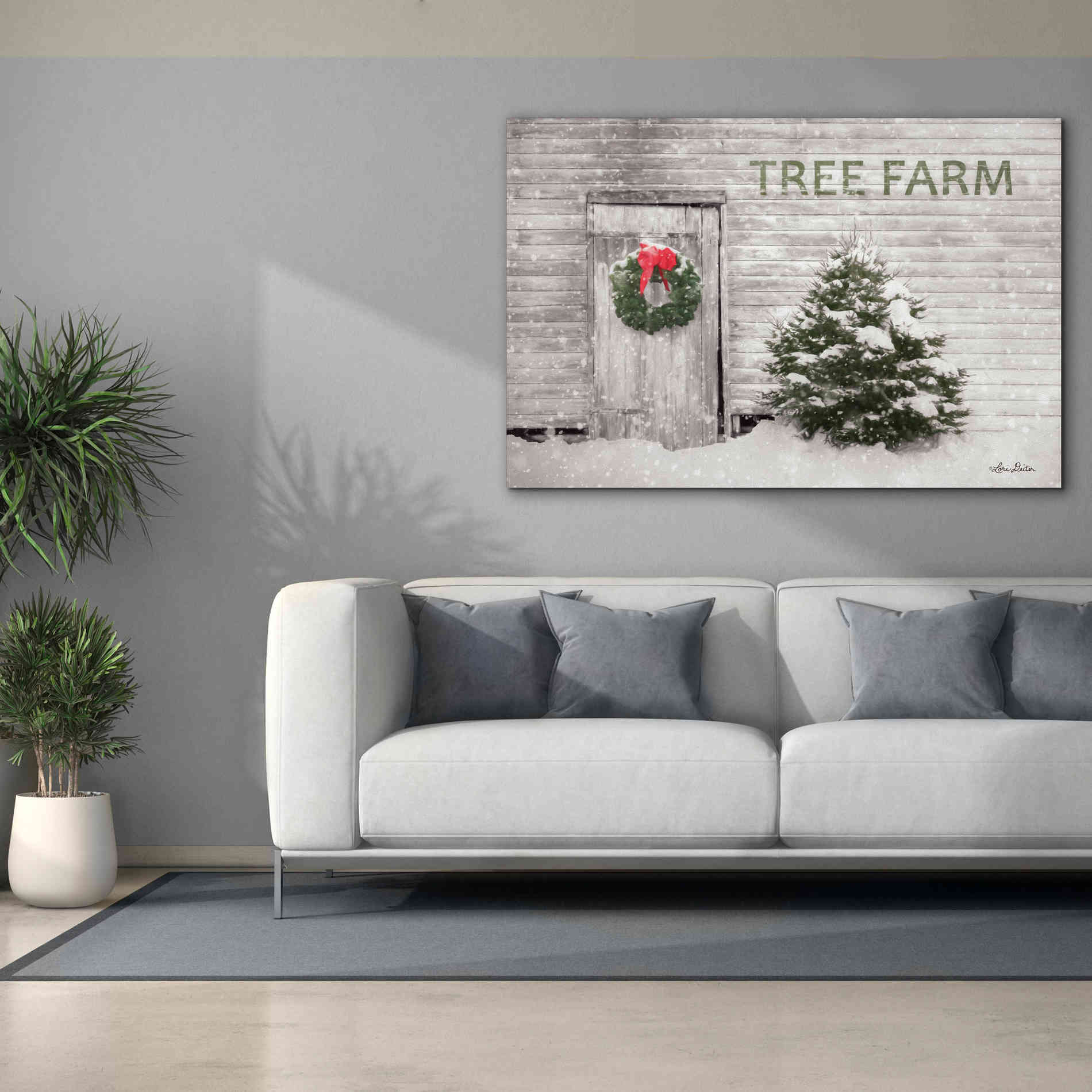 'Tree Farm' by Lori Deiter, Canvas Wall Art,60 x 40