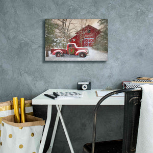 'Secluded Barn with Truck' by Lori Deiter, Canvas Wall Art,18 x 12