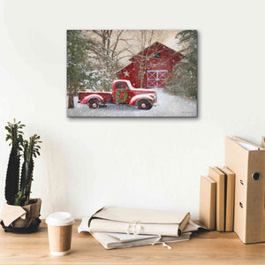 'Secluded Barn with Truck' by Lori Deiter, Canvas Wall Art,18 x 12