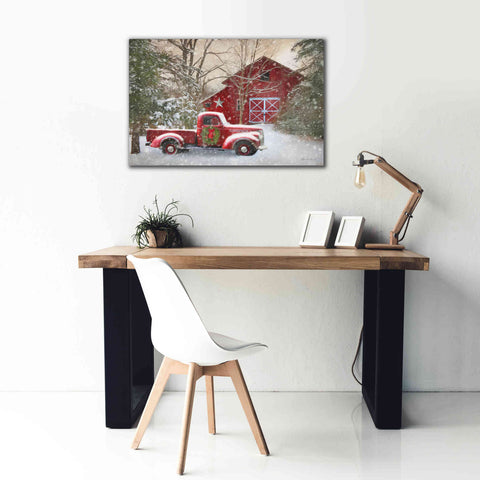 Image of 'Secluded Barn with Truck' by Lori Deiter, Canvas Wall Art,40 x 26
