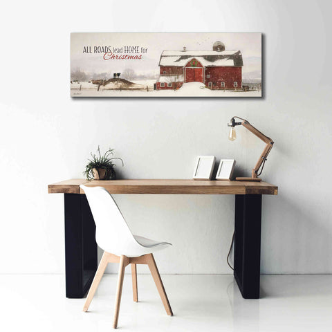 Image of 'All Roads Lead Home for Christmas' by Lori Deiter, Canvas Wall Art,60 x 20