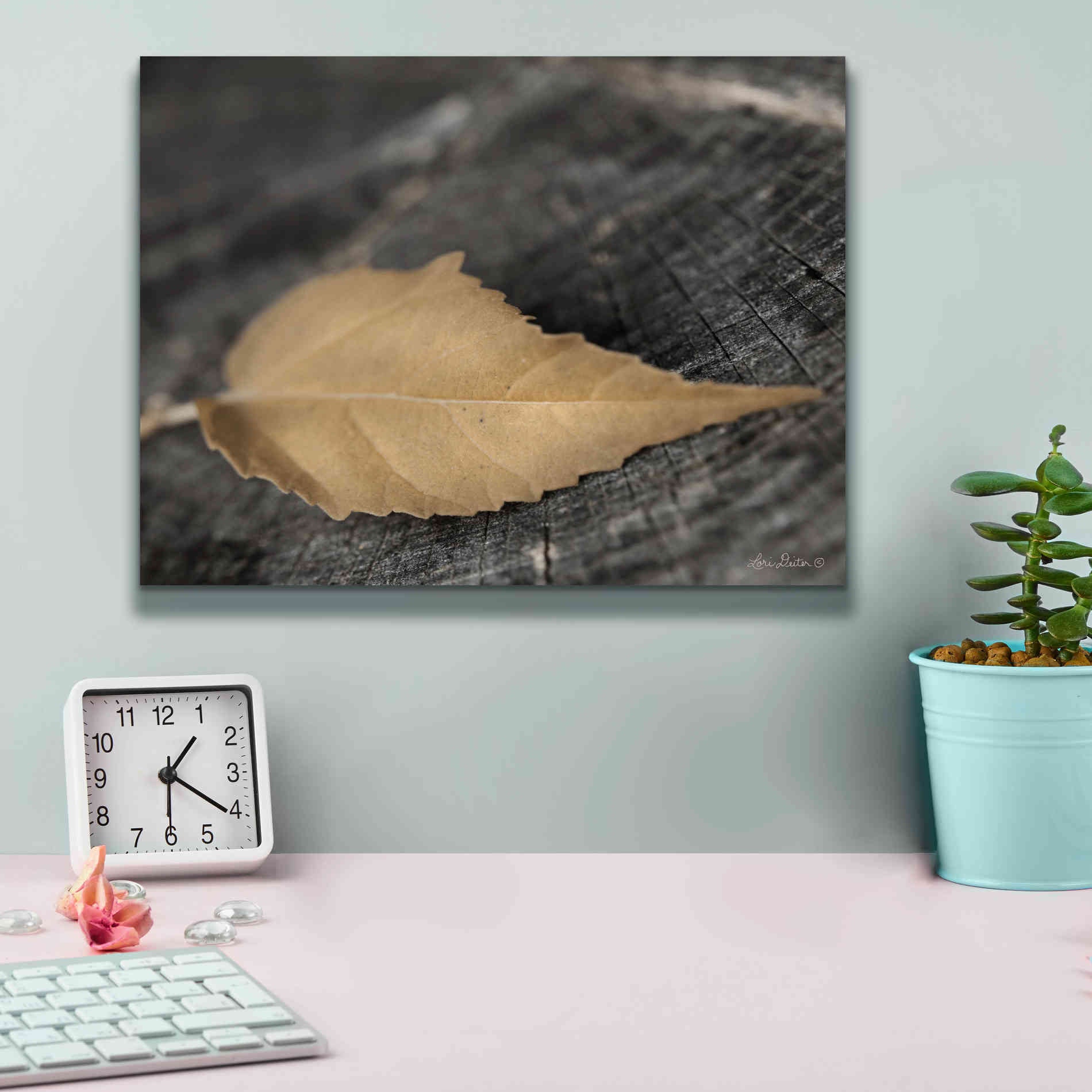 'Natural Gold Leaf' by Lori Deiter, Canvas Wall Art,16 x 12