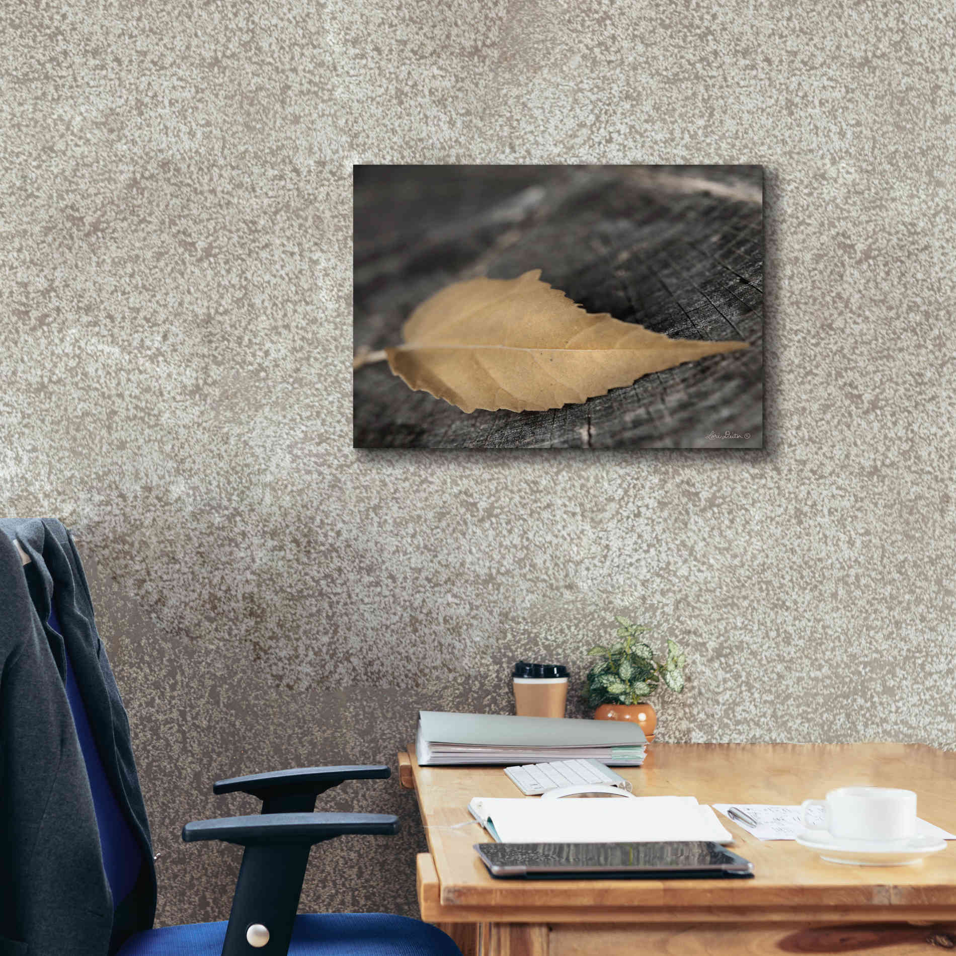 'Natural Gold Leaf' by Lori Deiter, Canvas Wall Art,24 x 20