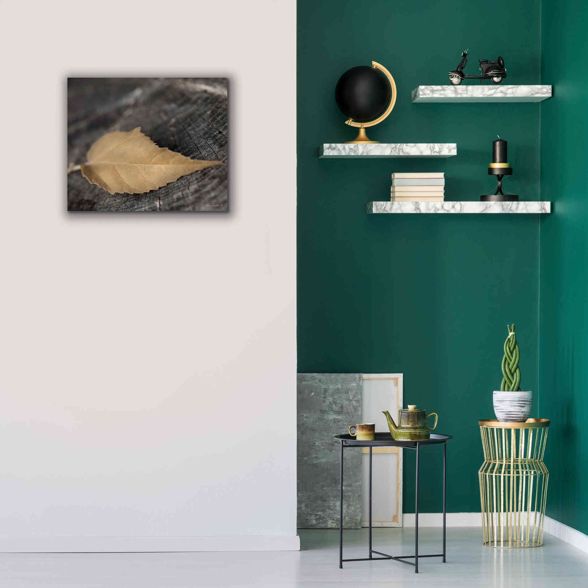 'Natural Gold Leaf' by Lori Deiter, Canvas Wall Art,24 x 20