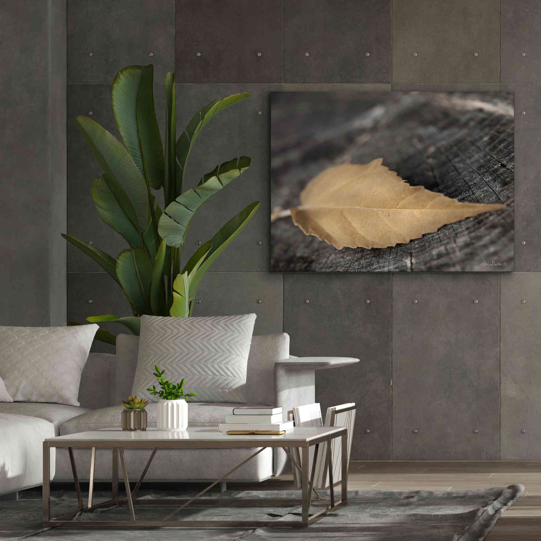 'Natural Gold Leaf' by Lori Deiter, Canvas Wall Art,54 x 40