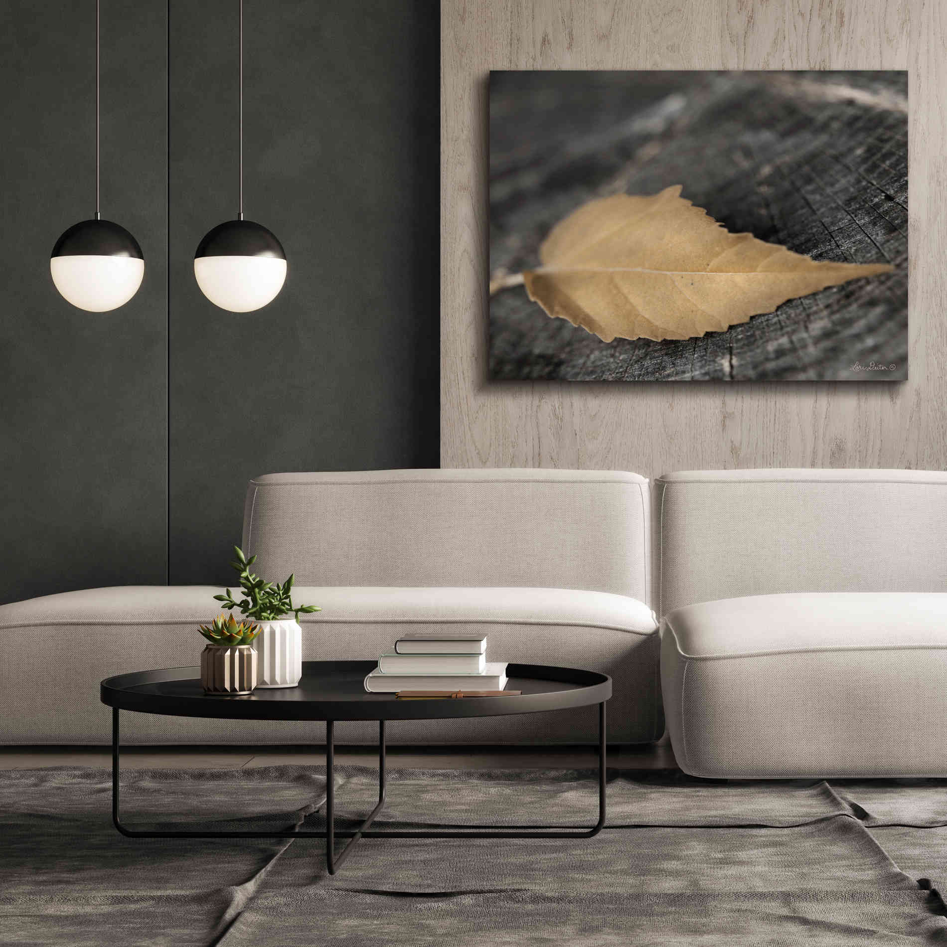 'Natural Gold Leaf' by Lori Deiter, Canvas Wall Art,54 x 40