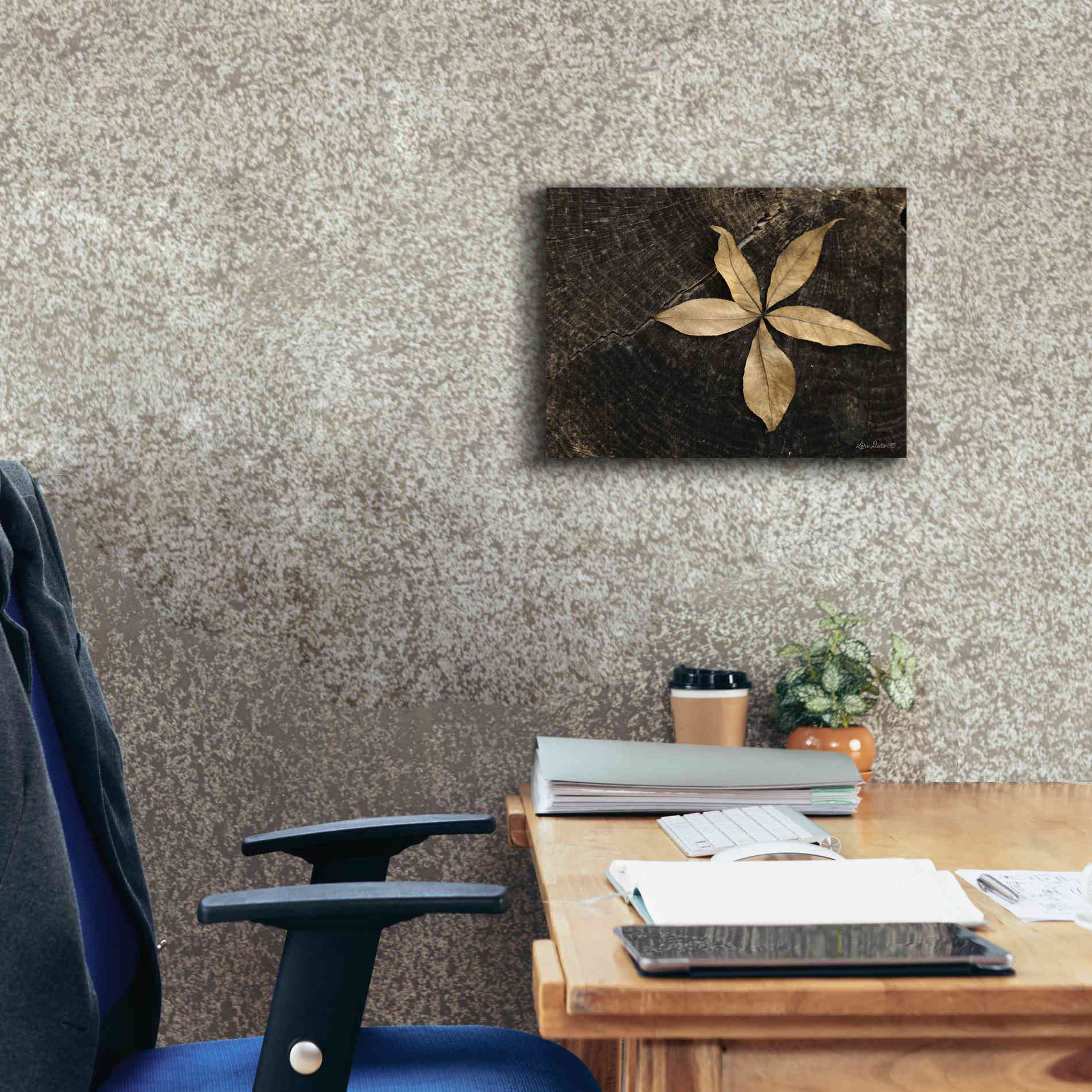 'Natural Buckeye Leaf' by Lori Deiter, Canvas Wall Art,16 x 12