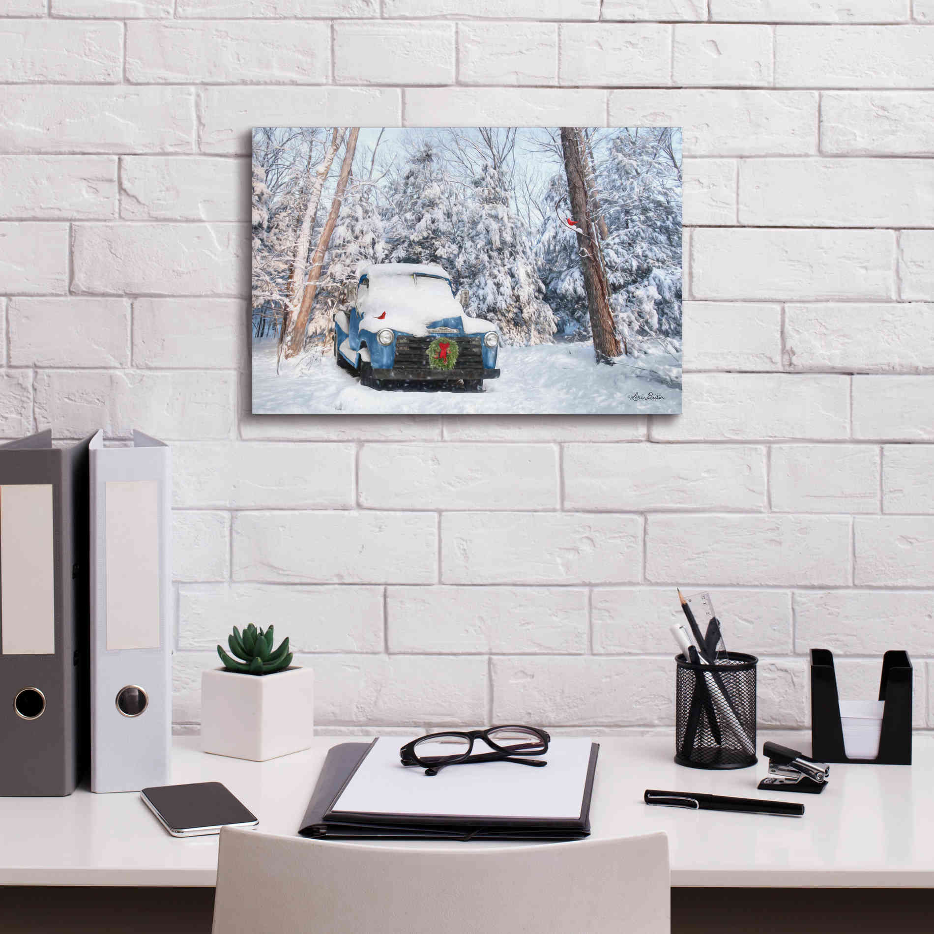 'Winter Storage' by Lori Deiter, Canvas Wall Art,18 x 12