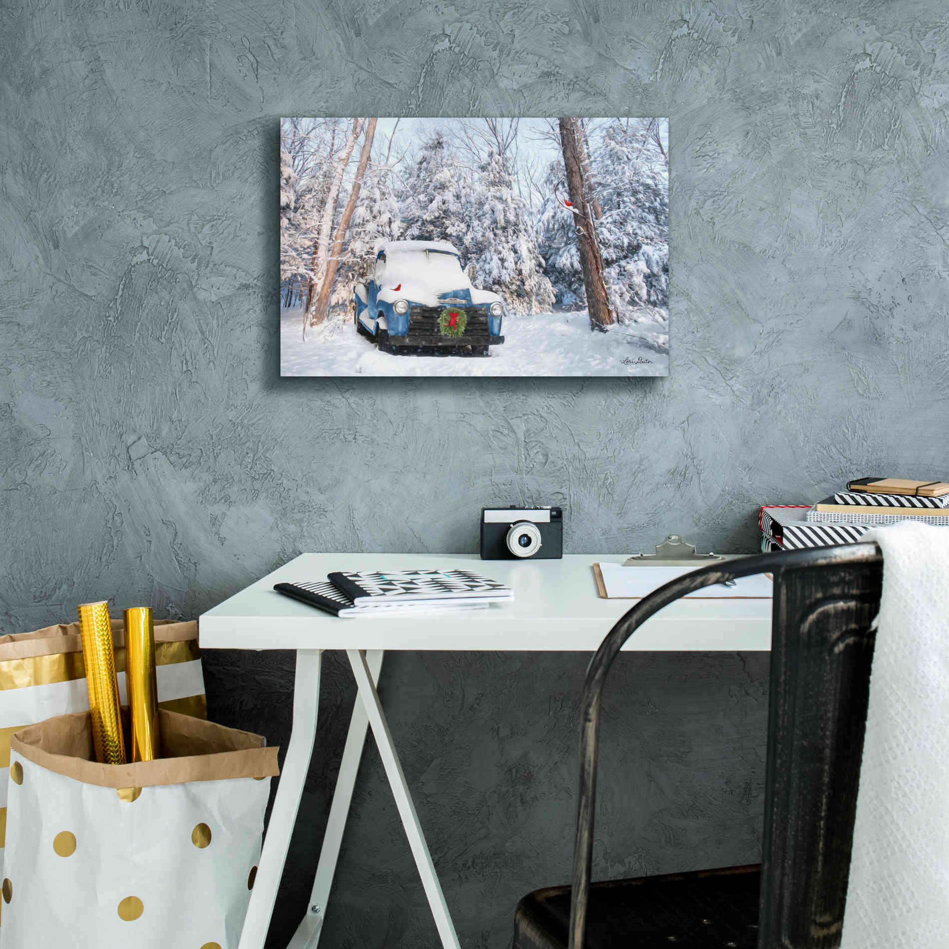 'Winter Storage' by Lori Deiter, Canvas Wall Art,18 x 12