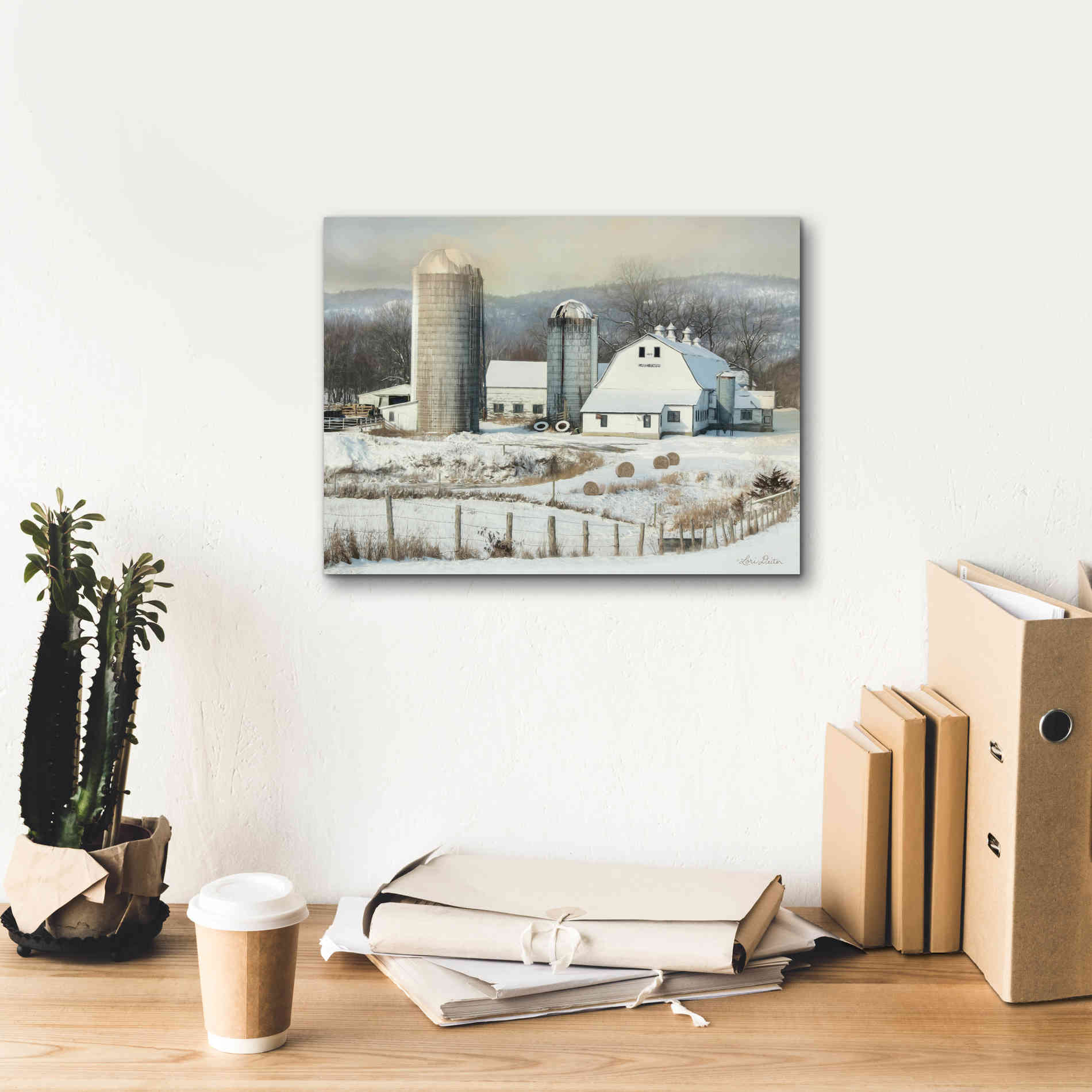 'The Lake Farm' by Lori Deiter, Canvas Wall Art,16 x 12