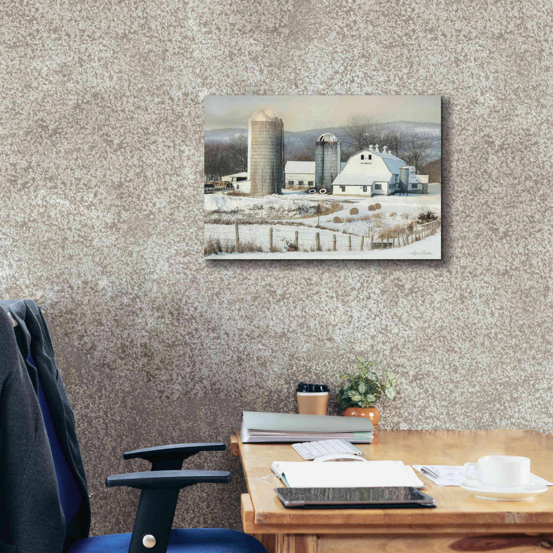 'The Lake Farm' by Lori Deiter, Canvas Wall Art,26 x 18