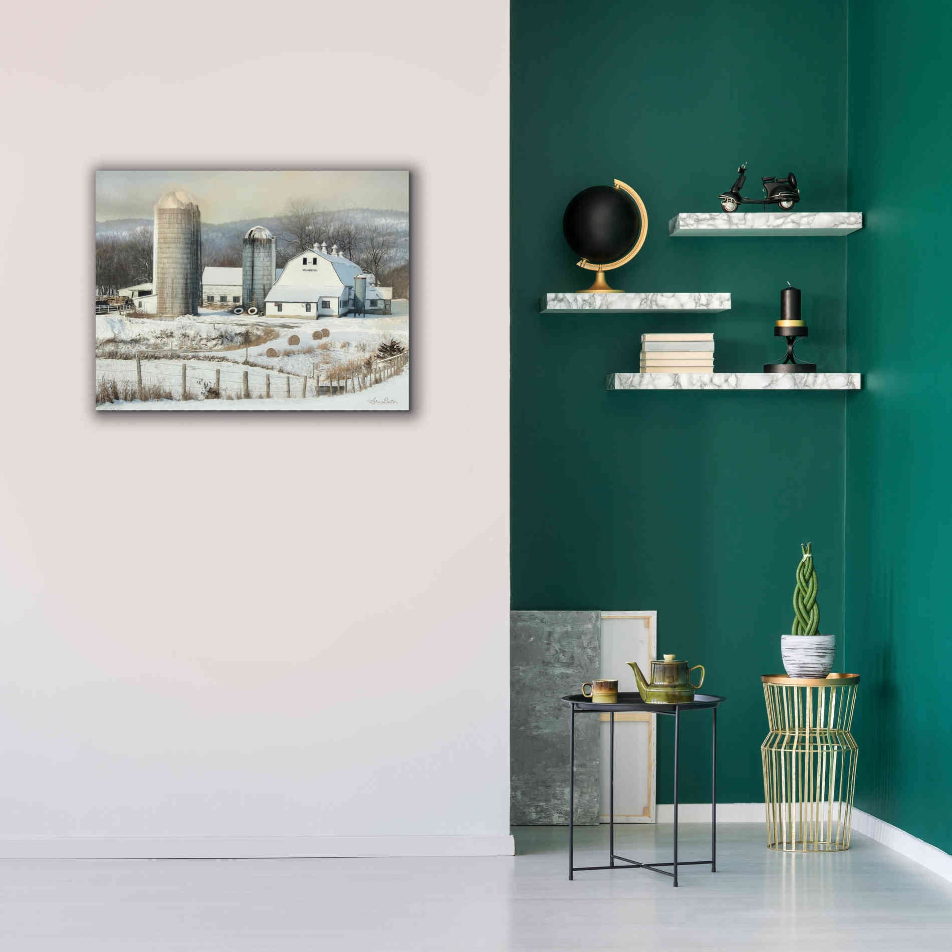 'The Lake Farm' by Lori Deiter, Canvas Wall Art,34 x 26