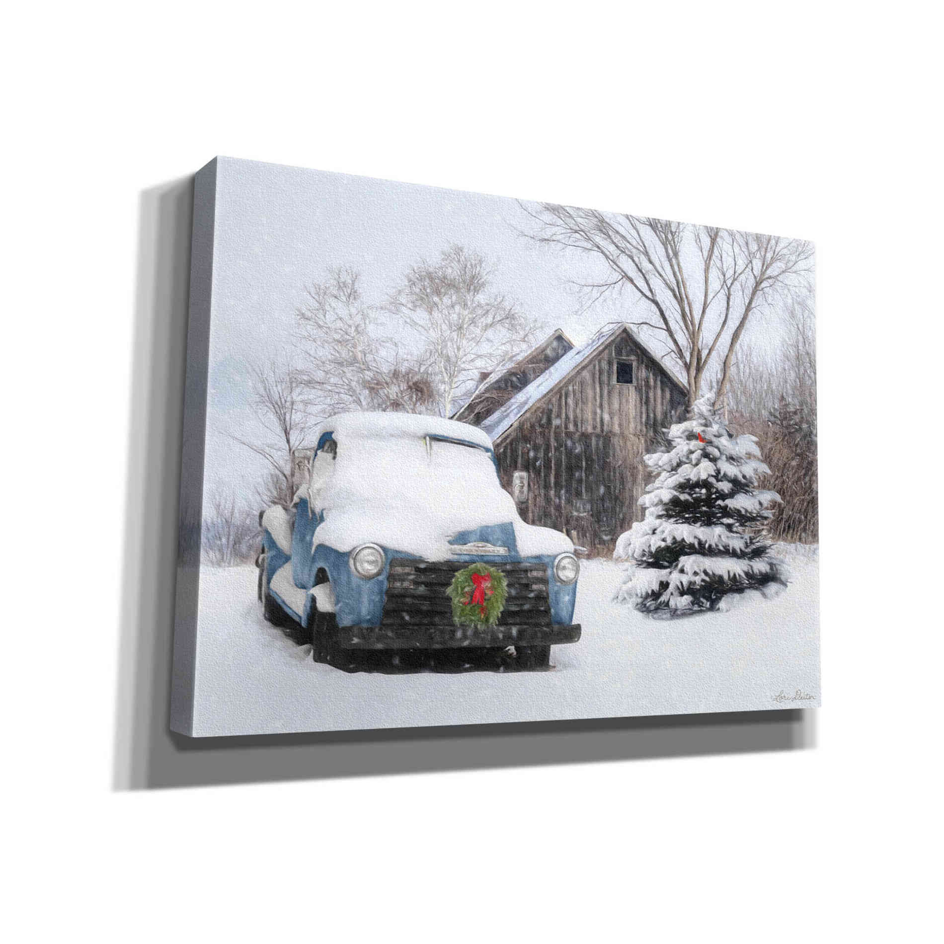 'Christmas on the Farm' by Lori Deiter, Canvas Wall Art