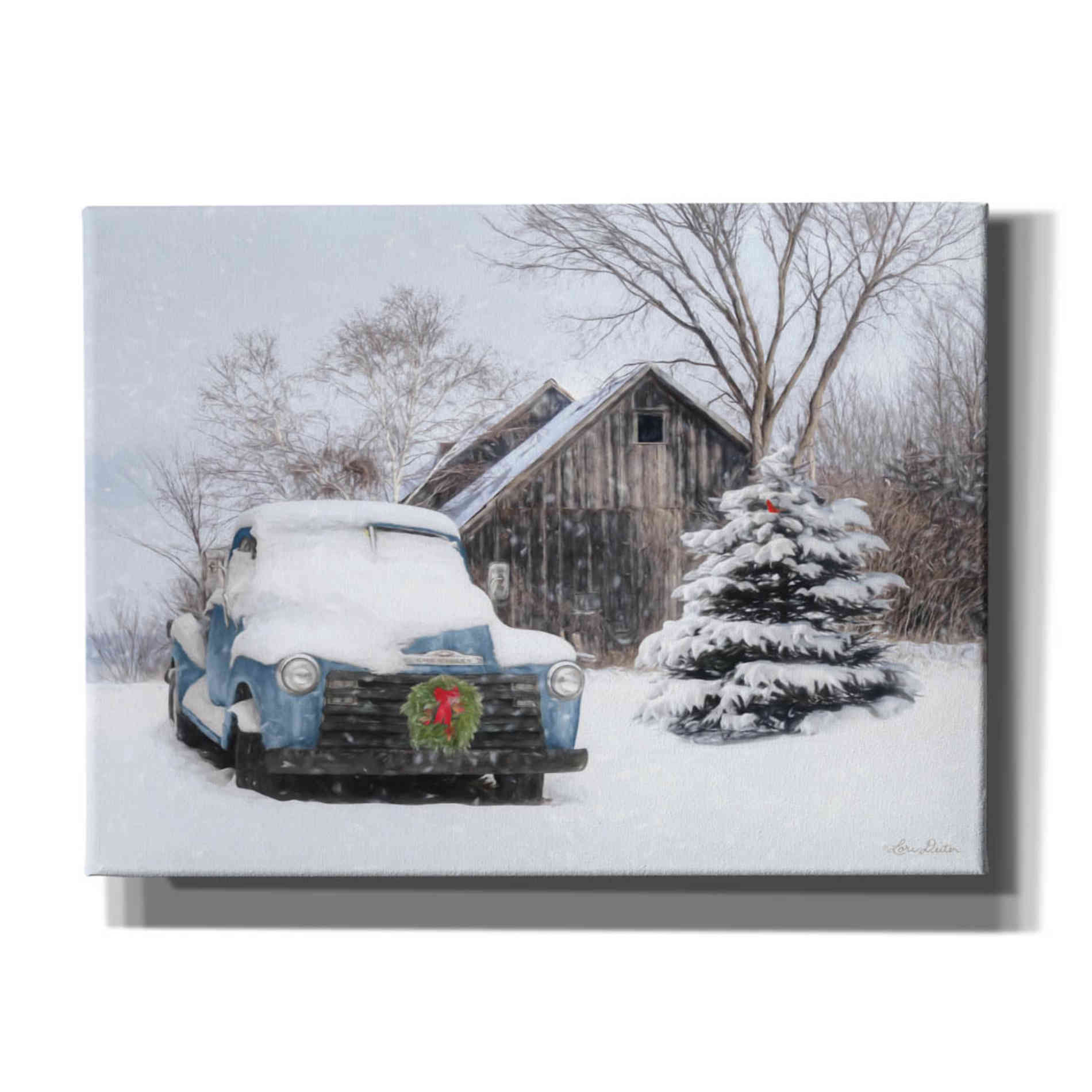 'Christmas on the Farm' by Lori Deiter, Canvas Wall Art