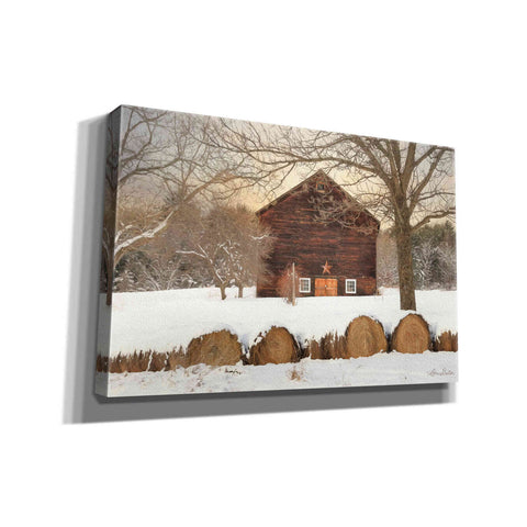 Image of 'Snowy Vermont Barn' by Lori Deiter, Canvas Wall Art