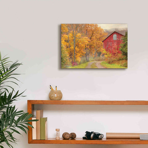 Image of 'Hidden Barn' by Lori Deiter, Canvas Wall Art,18 x 12