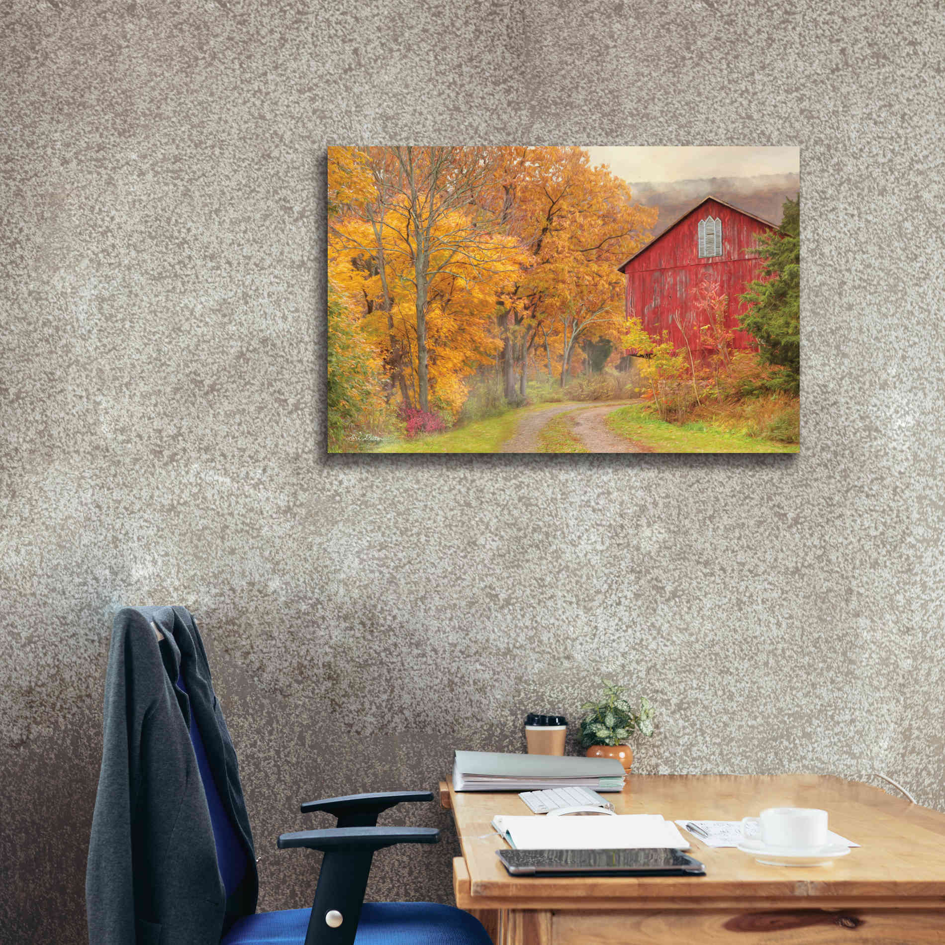 'Hidden Barn' by Lori Deiter, Canvas Wall Art,40 x 26