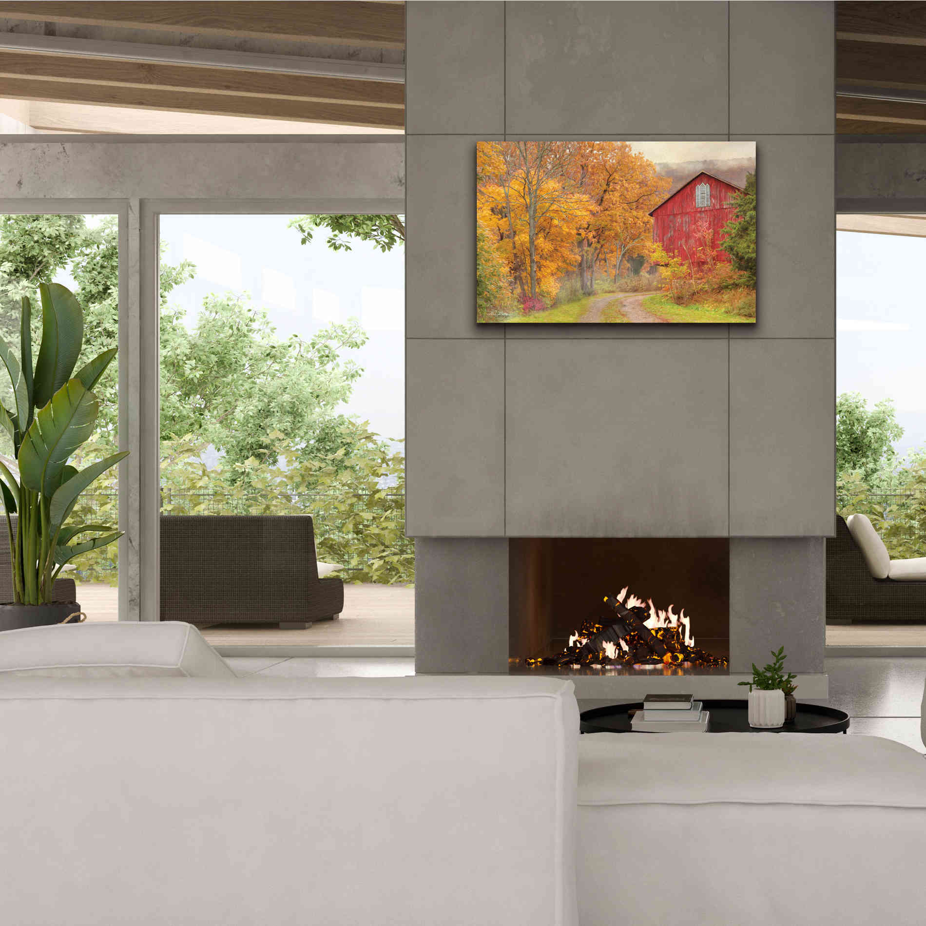 'Hidden Barn' by Lori Deiter, Canvas Wall Art,40 x 26