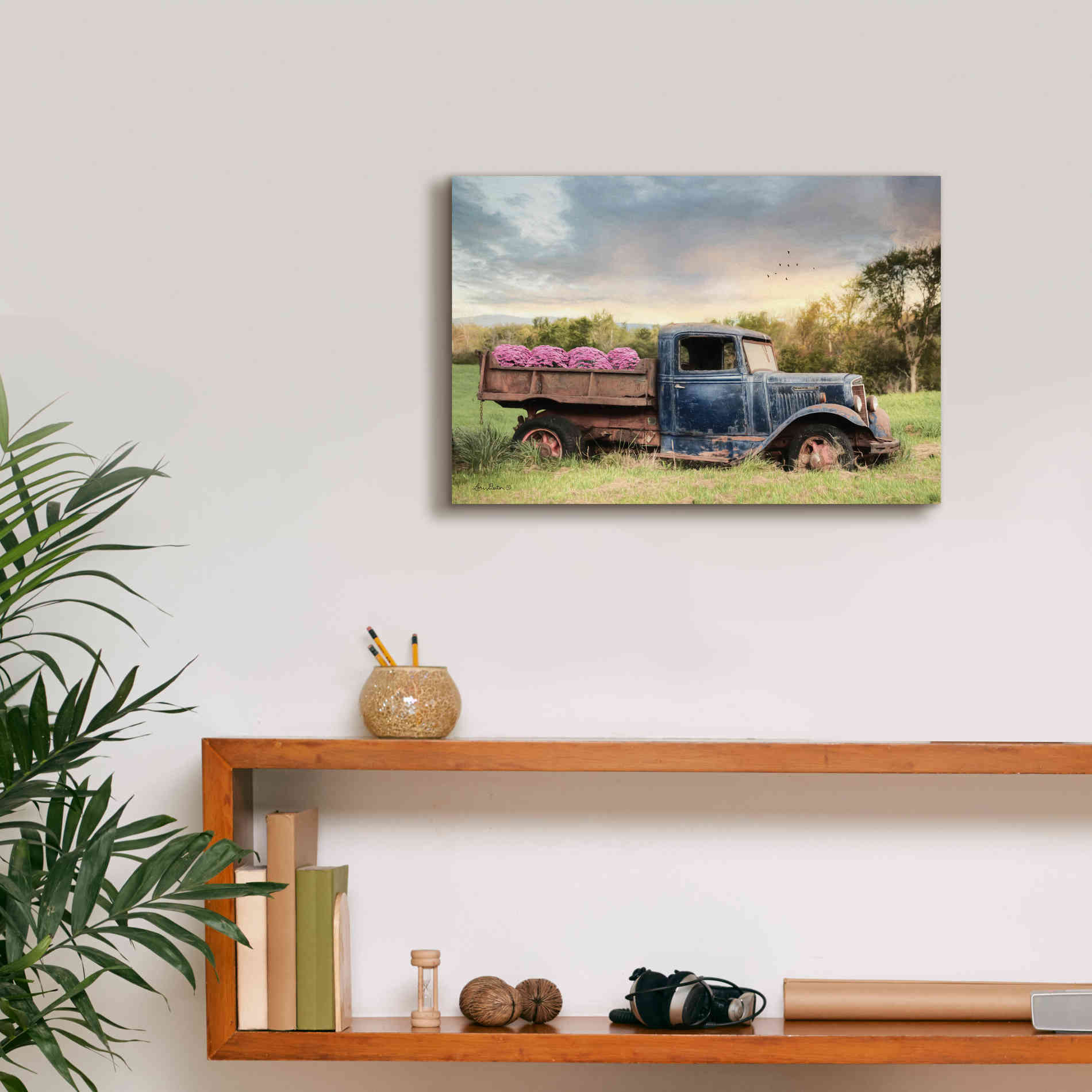 'Flower Delivery' by Lori Deiter, Canvas Wall Art,18 x 12