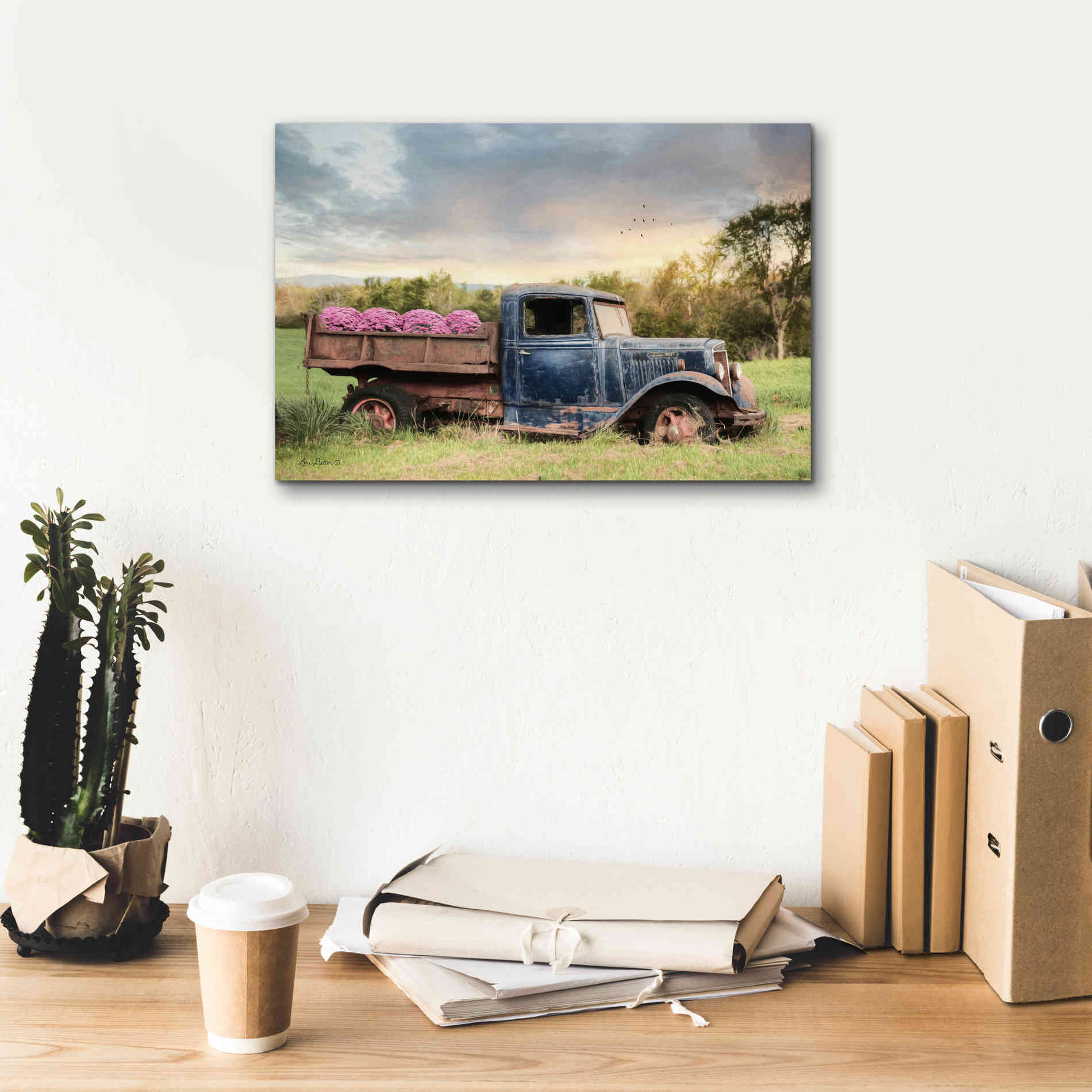 'Flower Delivery' by Lori Deiter, Canvas Wall Art,18 x 12