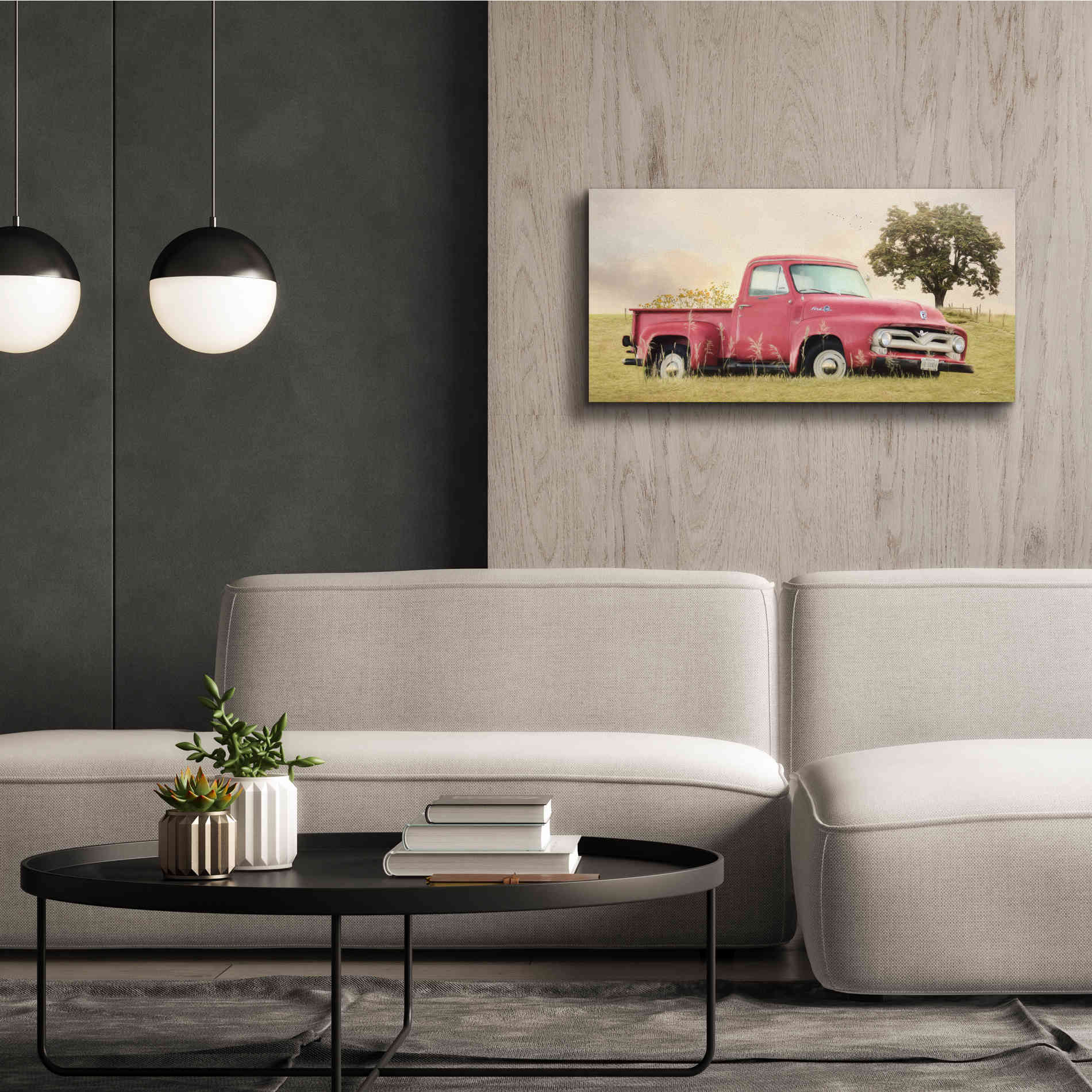 'Country Parking Spot' by Lori Deiter, Canvas Wall Art,40 x 20