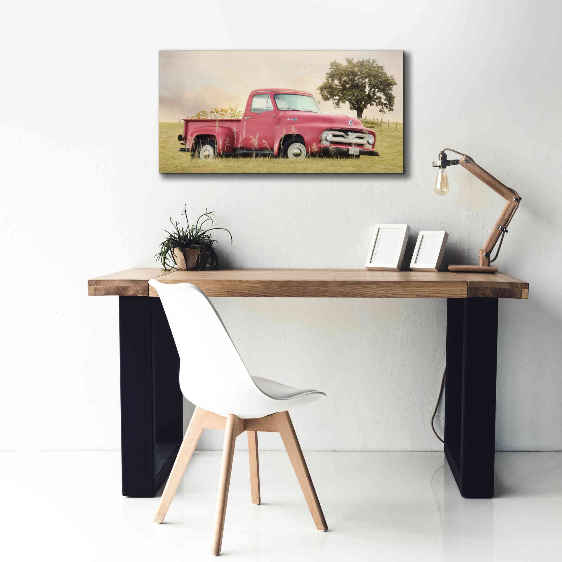 'Country Parking Spot' by Lori Deiter, Canvas Wall Art,40 x 20