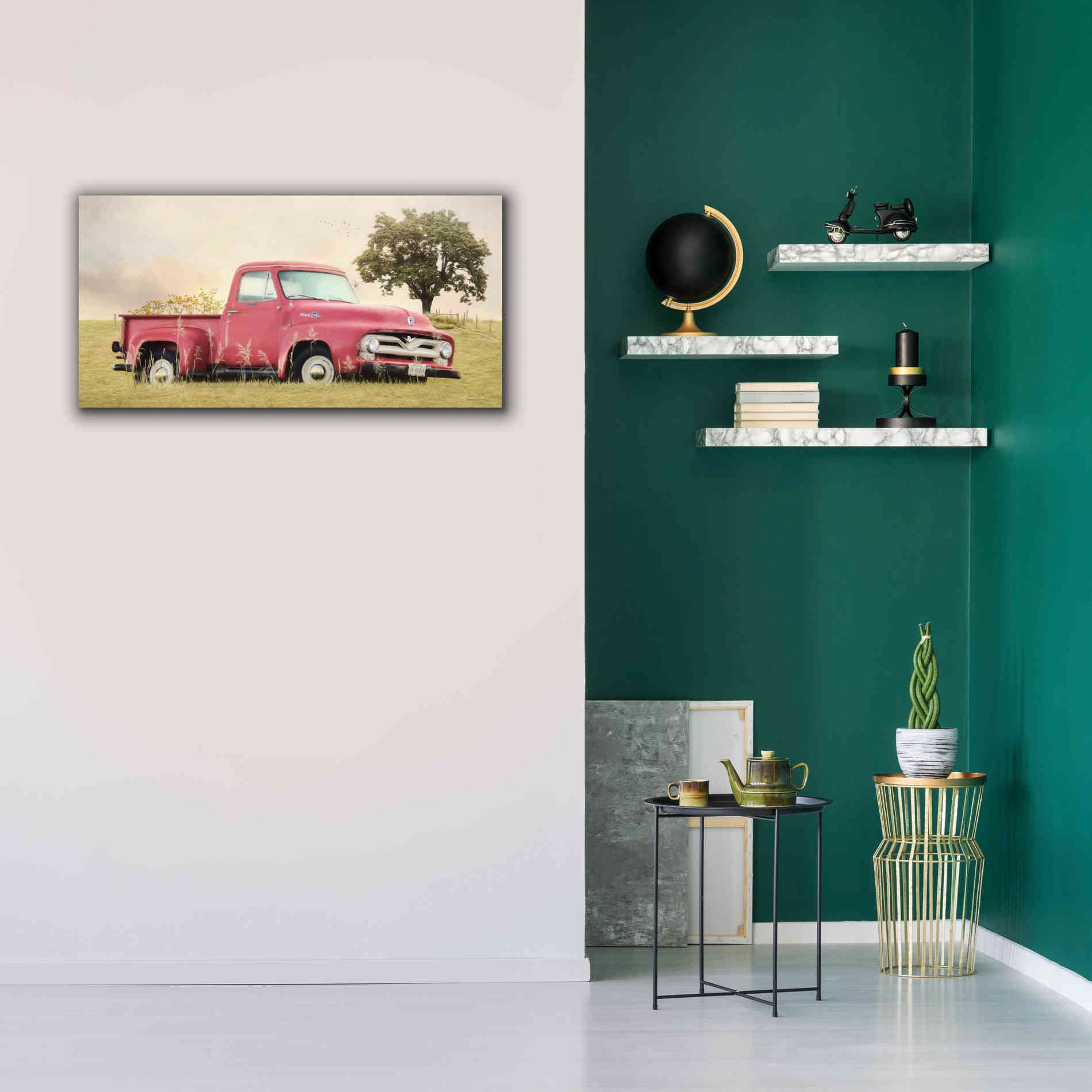 'Country Parking Spot' by Lori Deiter, Canvas Wall Art,40 x 20