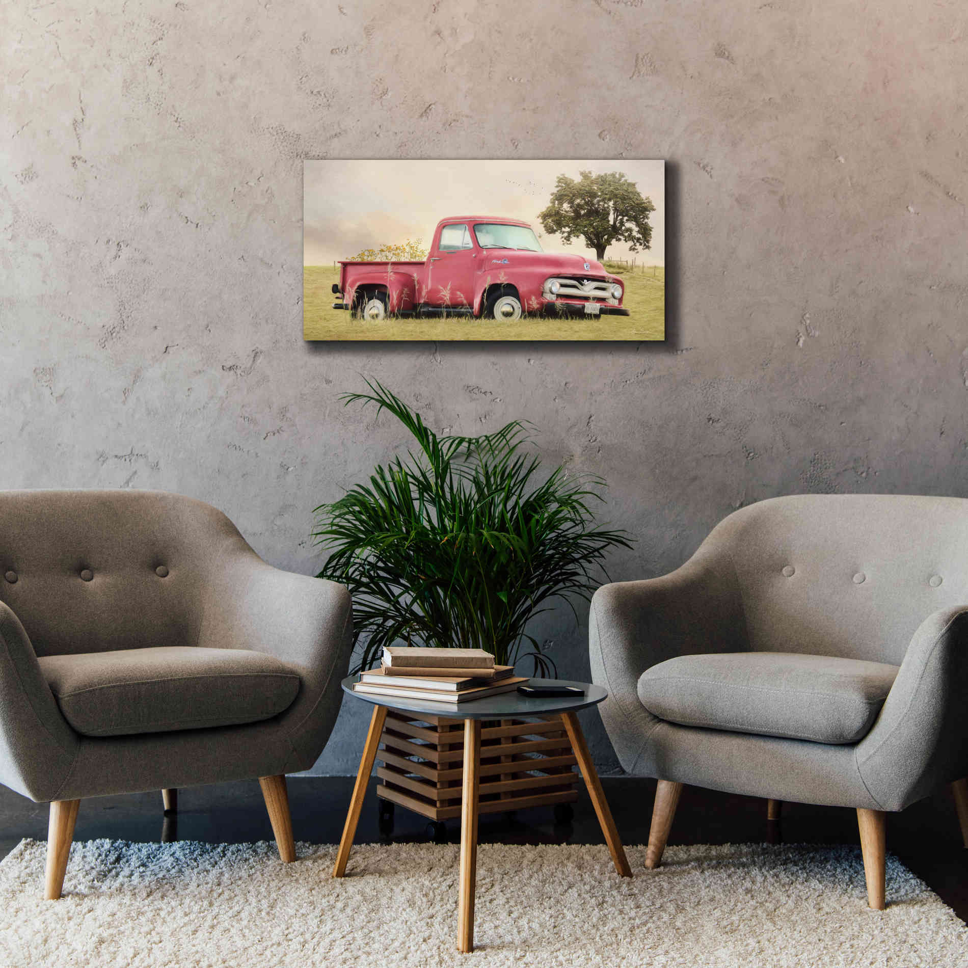 'Country Parking Spot' by Lori Deiter, Canvas Wall Art,40 x 20
