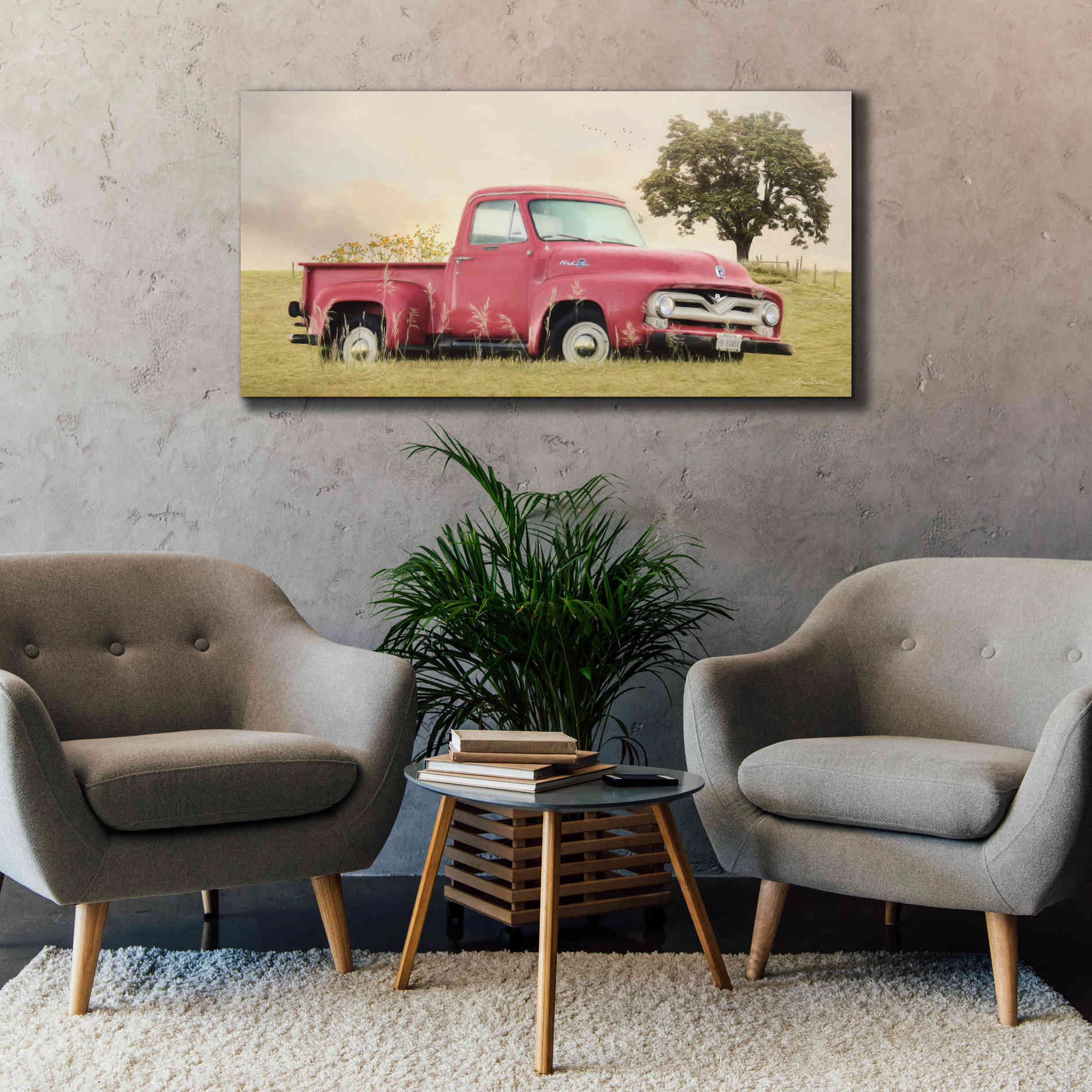 'Country Parking Spot' by Lori Deiter, Canvas Wall Art,60 x 30