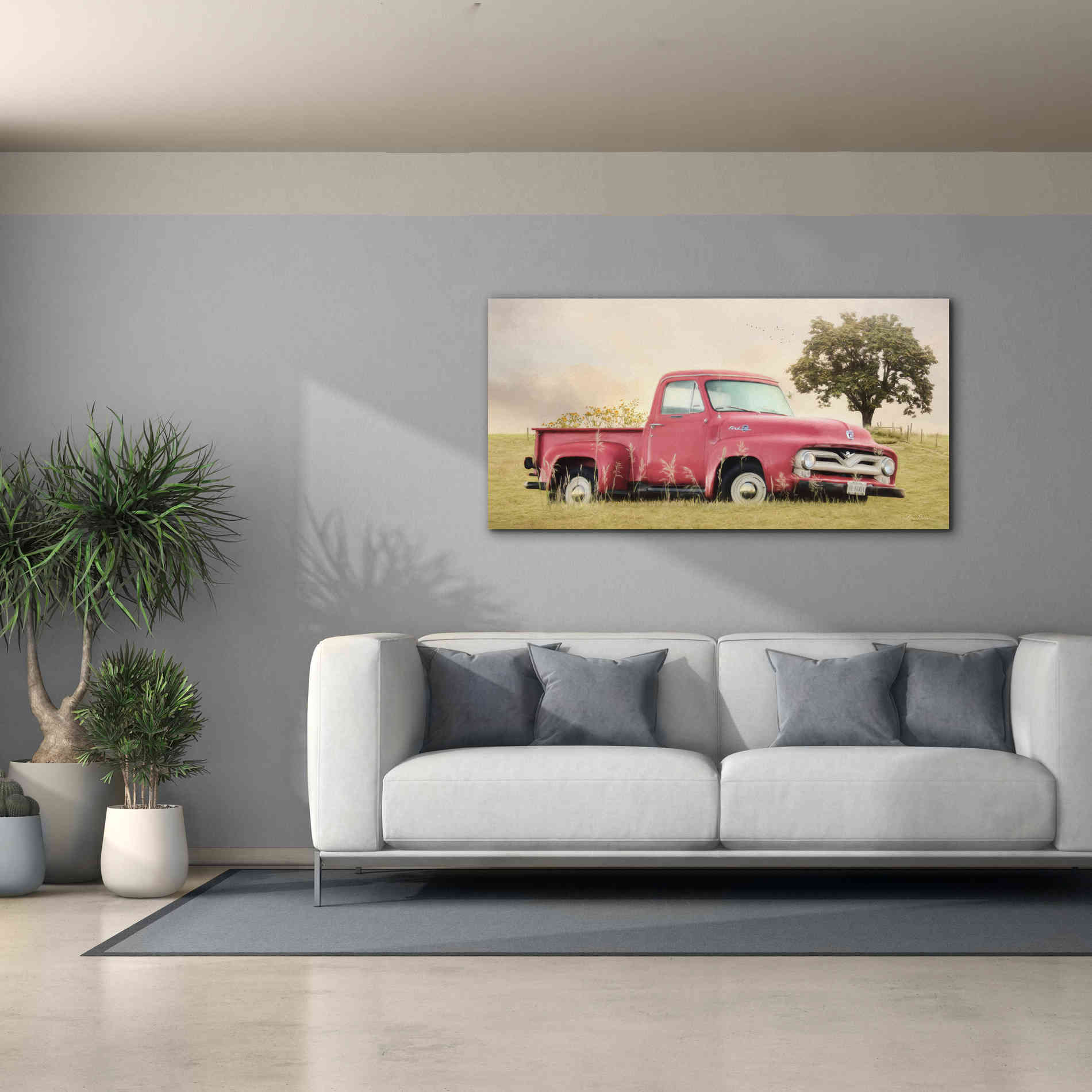 'Country Parking Spot' by Lori Deiter, Canvas Wall Art,60 x 30