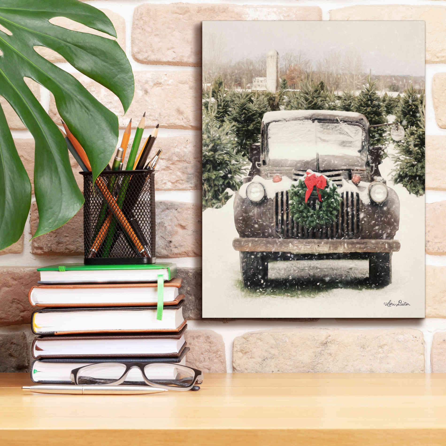 'Winter at the Tree Farm' by Lori Deiter, Canvas Wall Art,12 x 16