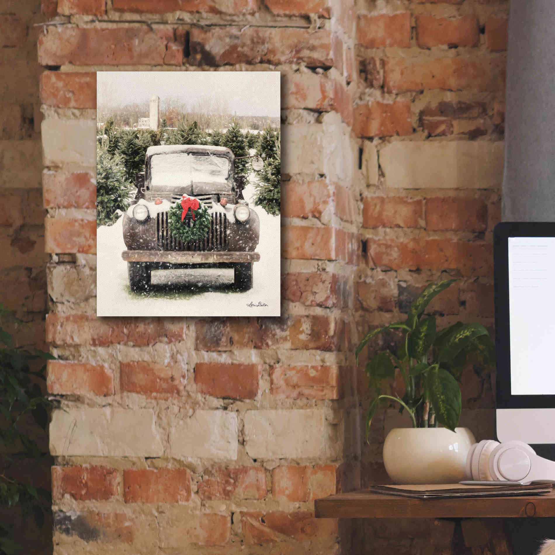 'Winter at the Tree Farm' by Lori Deiter, Canvas Wall Art,12 x 16