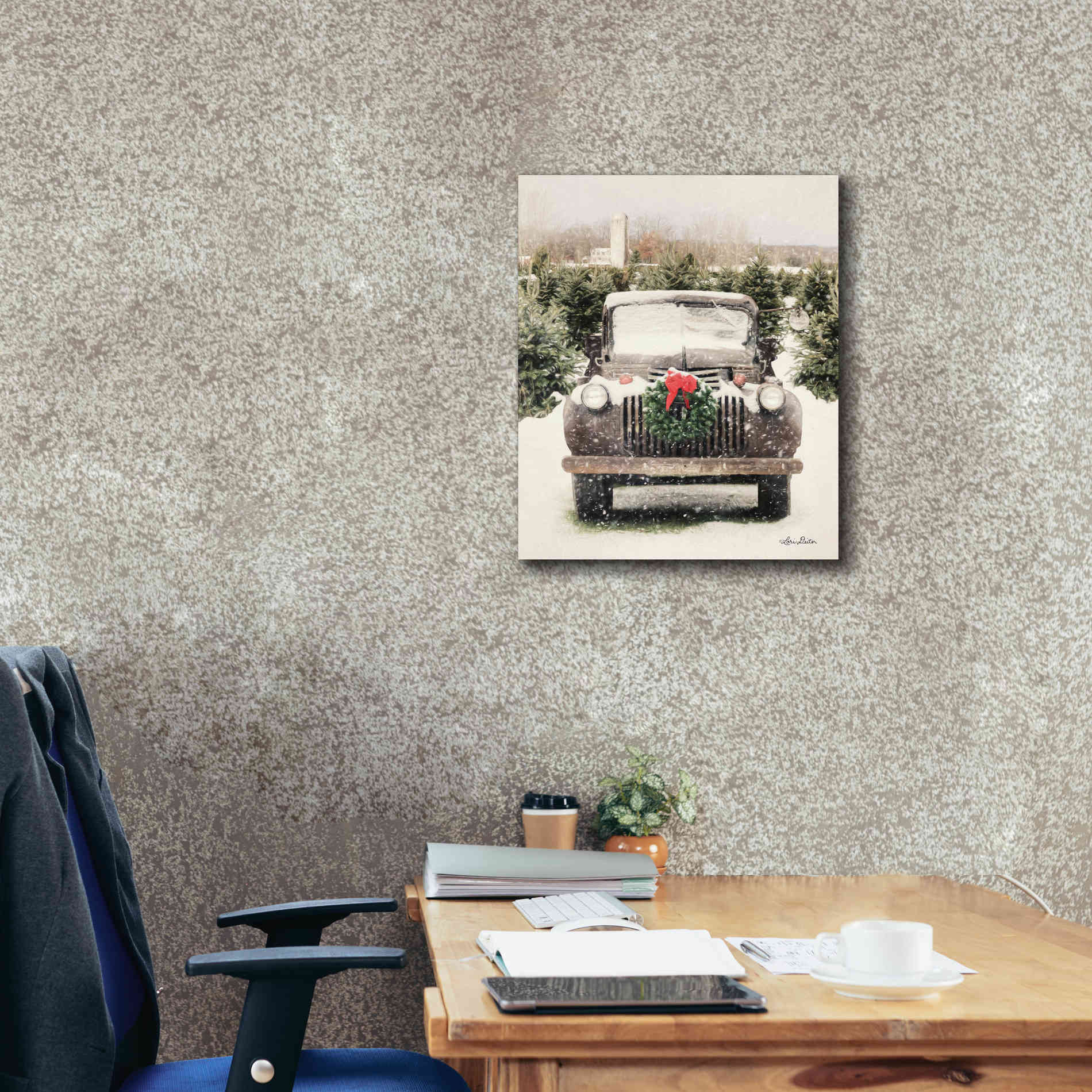 'Winter at the Tree Farm' by Lori Deiter, Canvas Wall Art,20 x 24