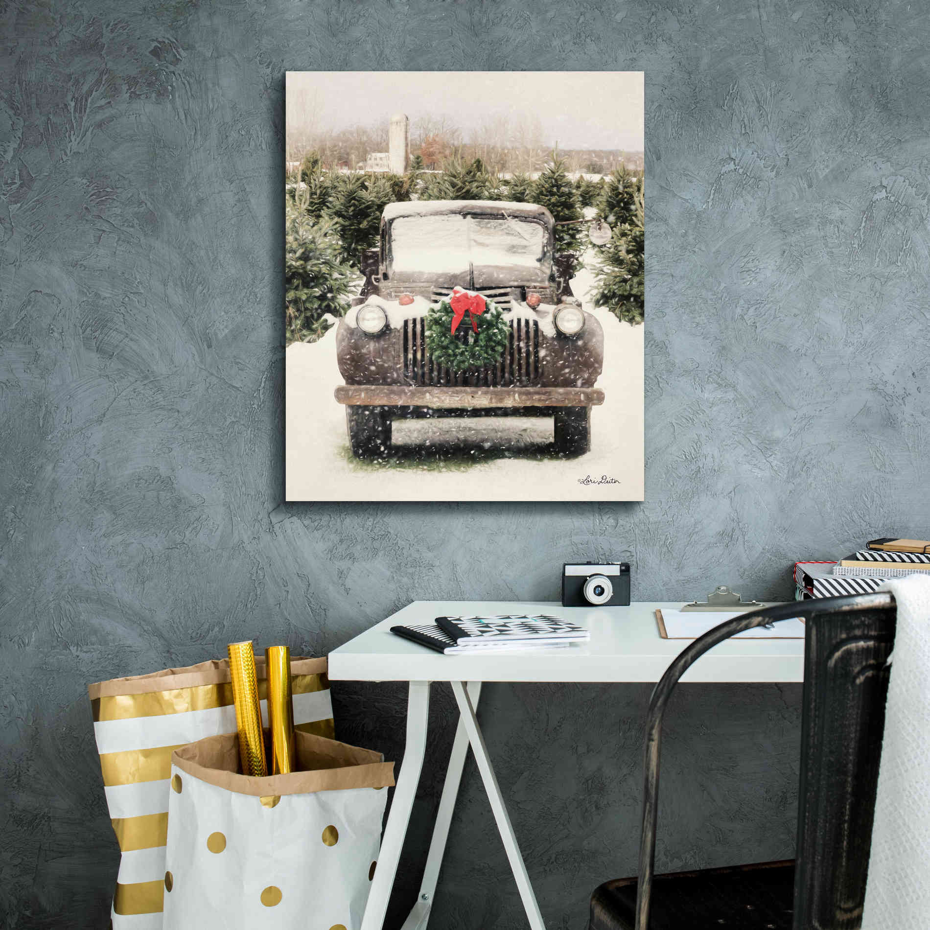 'Winter at the Tree Farm' by Lori Deiter, Canvas Wall Art,20 x 24