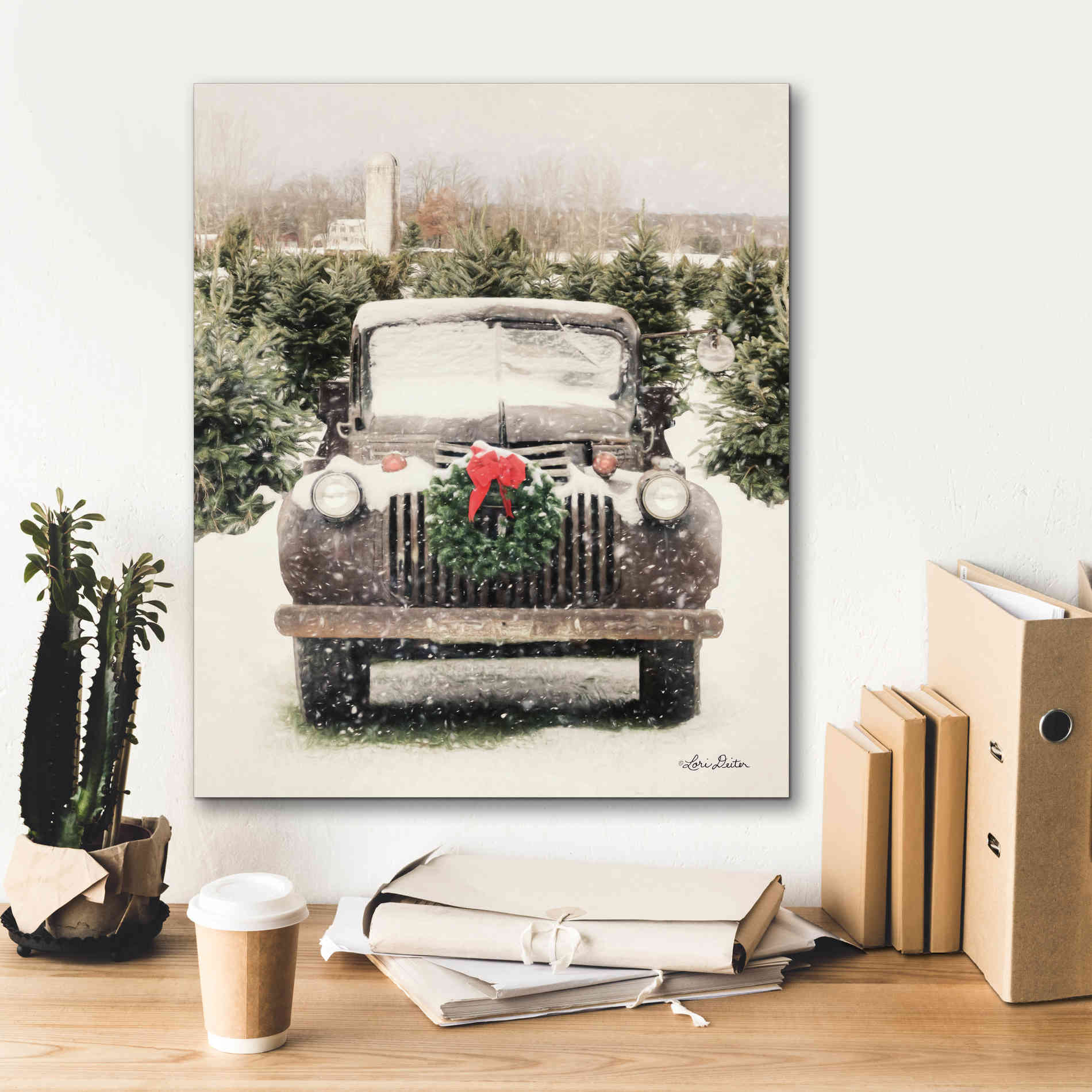 'Winter at the Tree Farm' by Lori Deiter, Canvas Wall Art,20 x 24