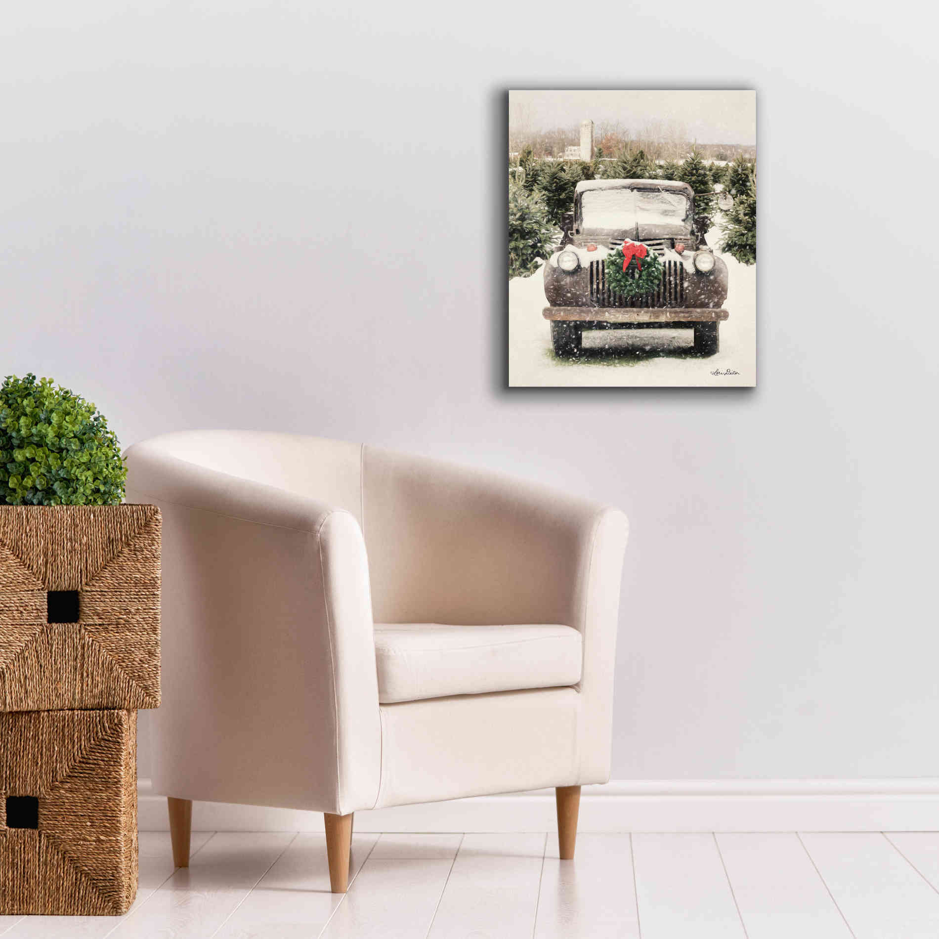 'Winter at the Tree Farm' by Lori Deiter, Canvas Wall Art,20 x 24