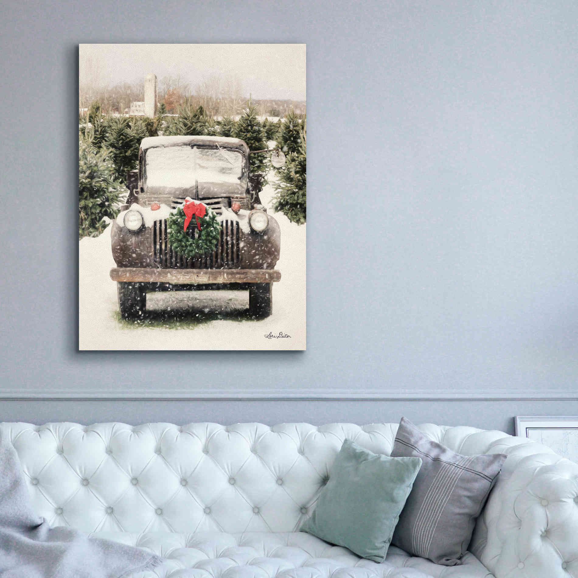 'Winter at the Tree Farm' by Lori Deiter, Canvas Wall Art,40 x 54