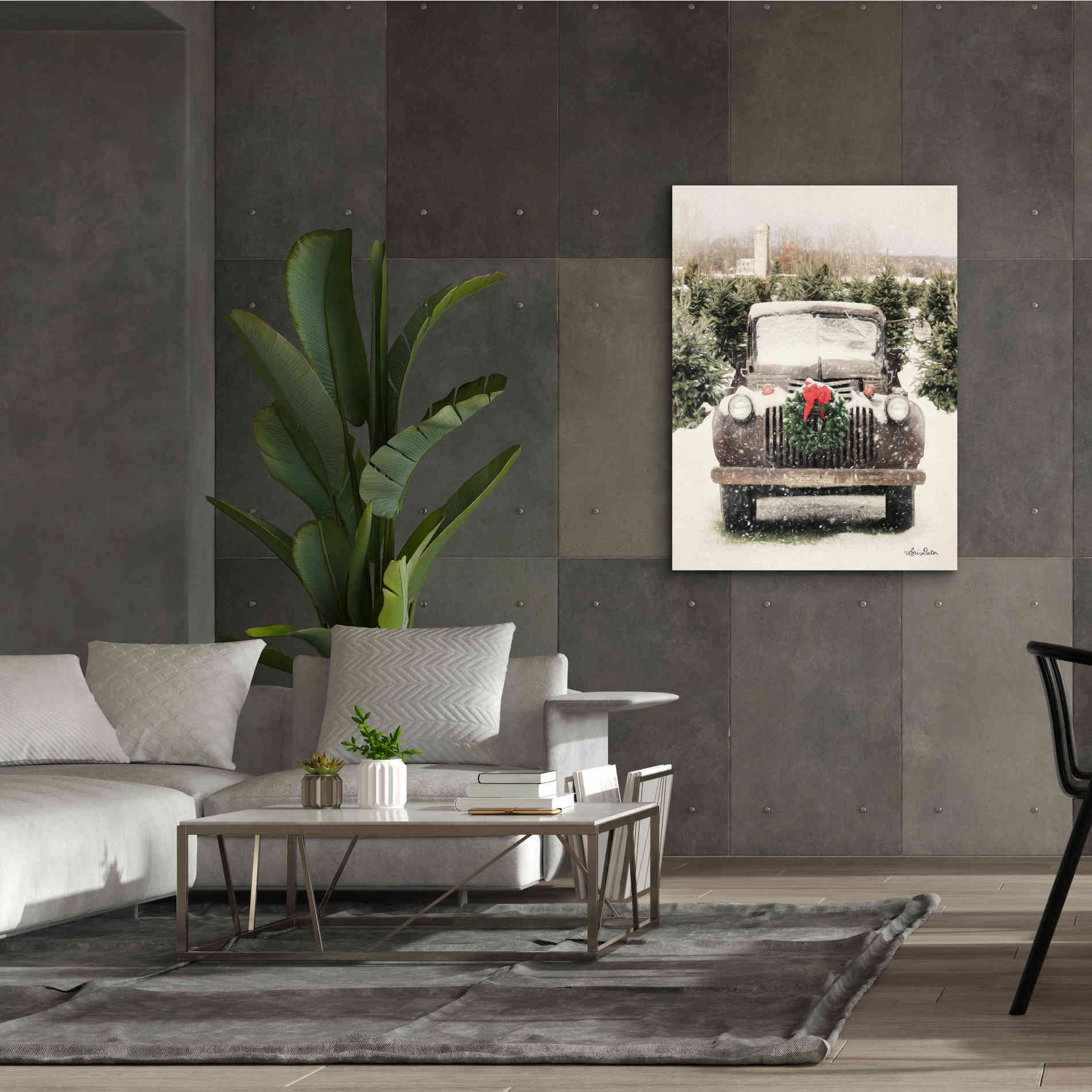 'Winter at the Tree Farm' by Lori Deiter, Canvas Wall Art,40 x 54