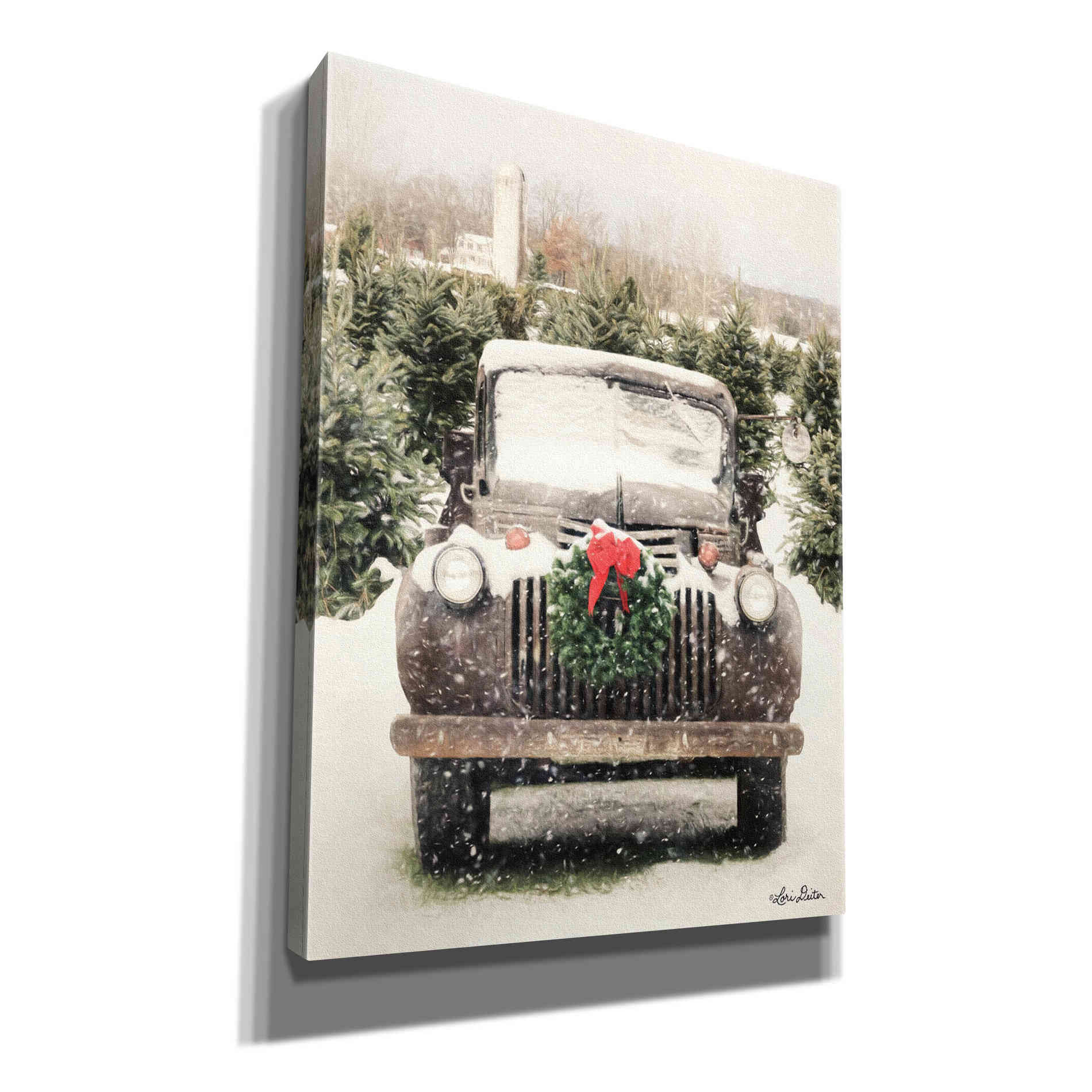'Winter at the Tree Farm' by Lori Deiter, Canvas Wall Art