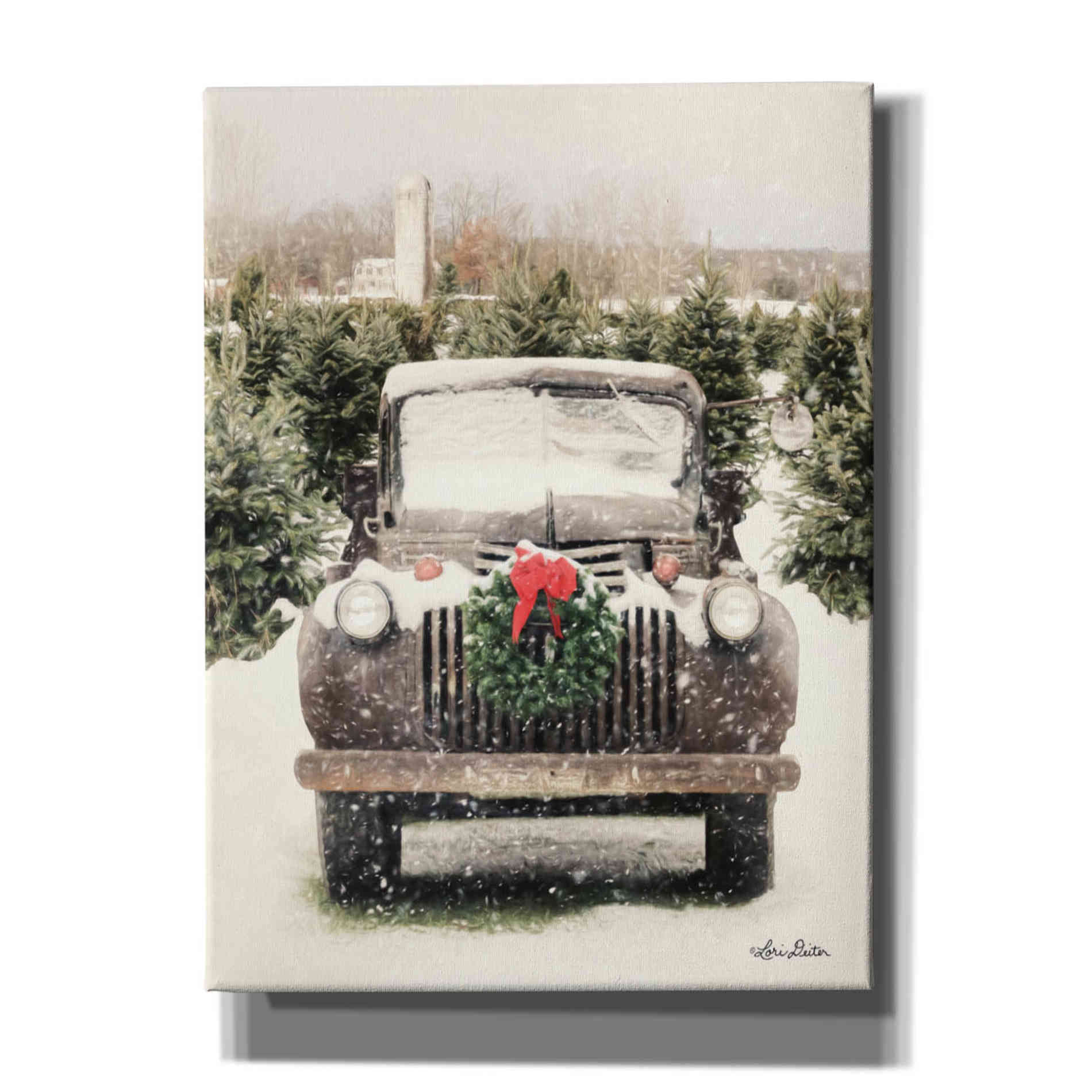 'Winter at the Tree Farm' by Lori Deiter, Canvas Wall Art