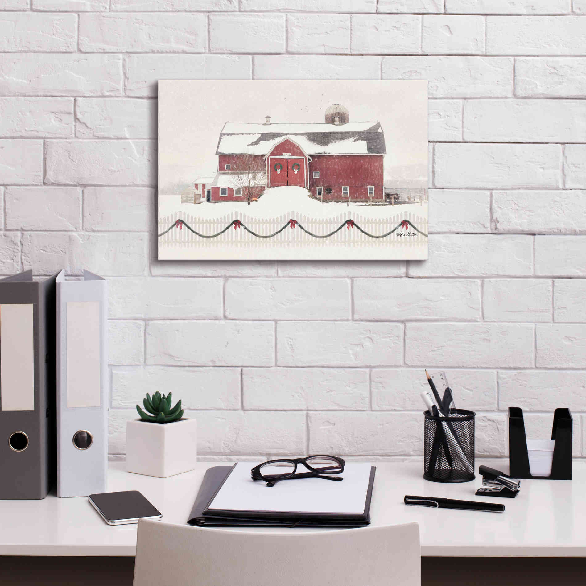 'Please Come Home for Christmas' by Lori Deiter, Canvas Wall Art,18 x 12