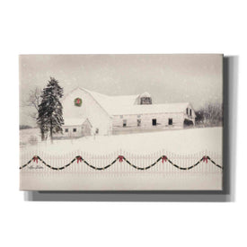 'Snowy Barn on a Hill' by Lori Deiter, Canvas Wall Art