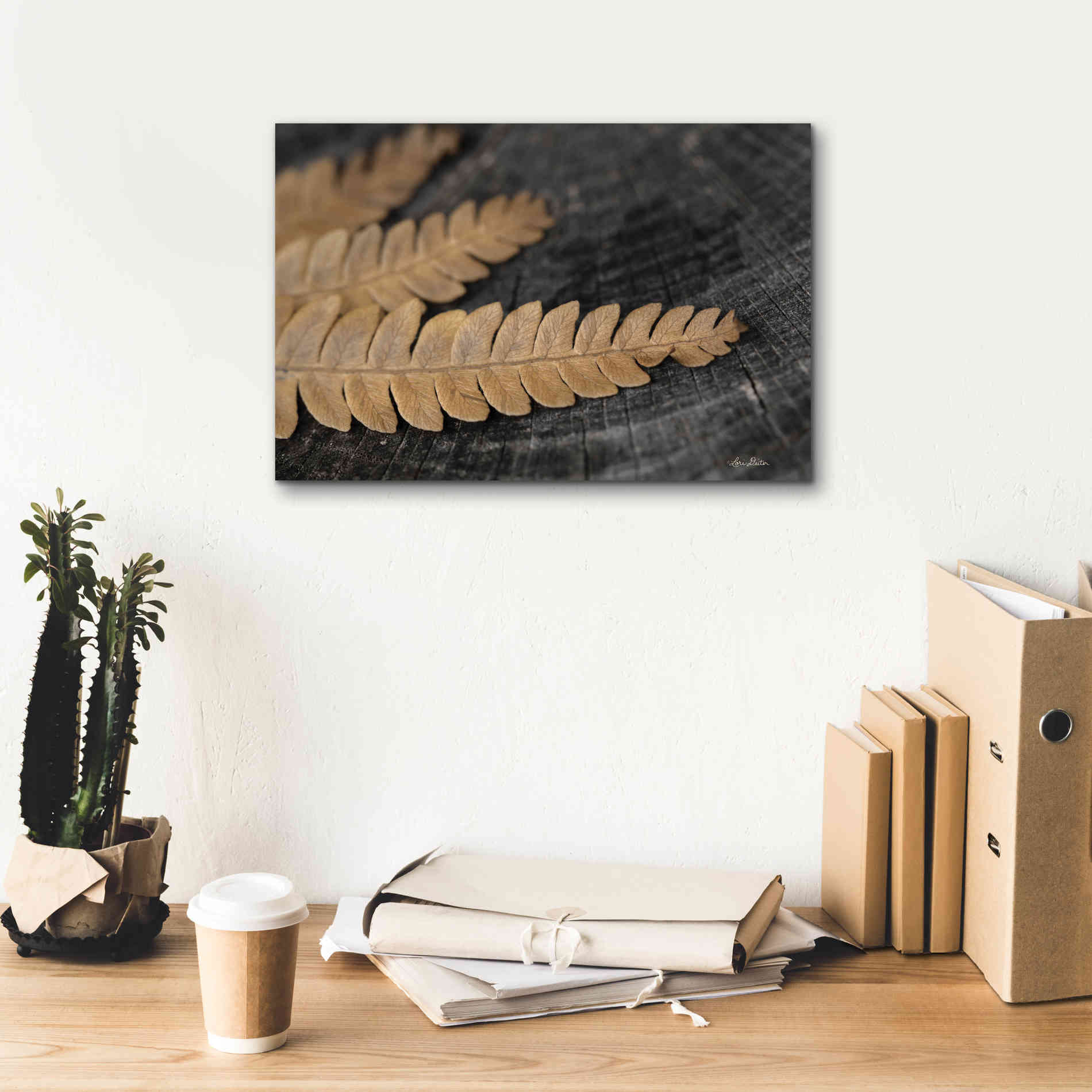 'Gold on Black V' by Lori Deiter, Canvas Wall Art,18 x 12