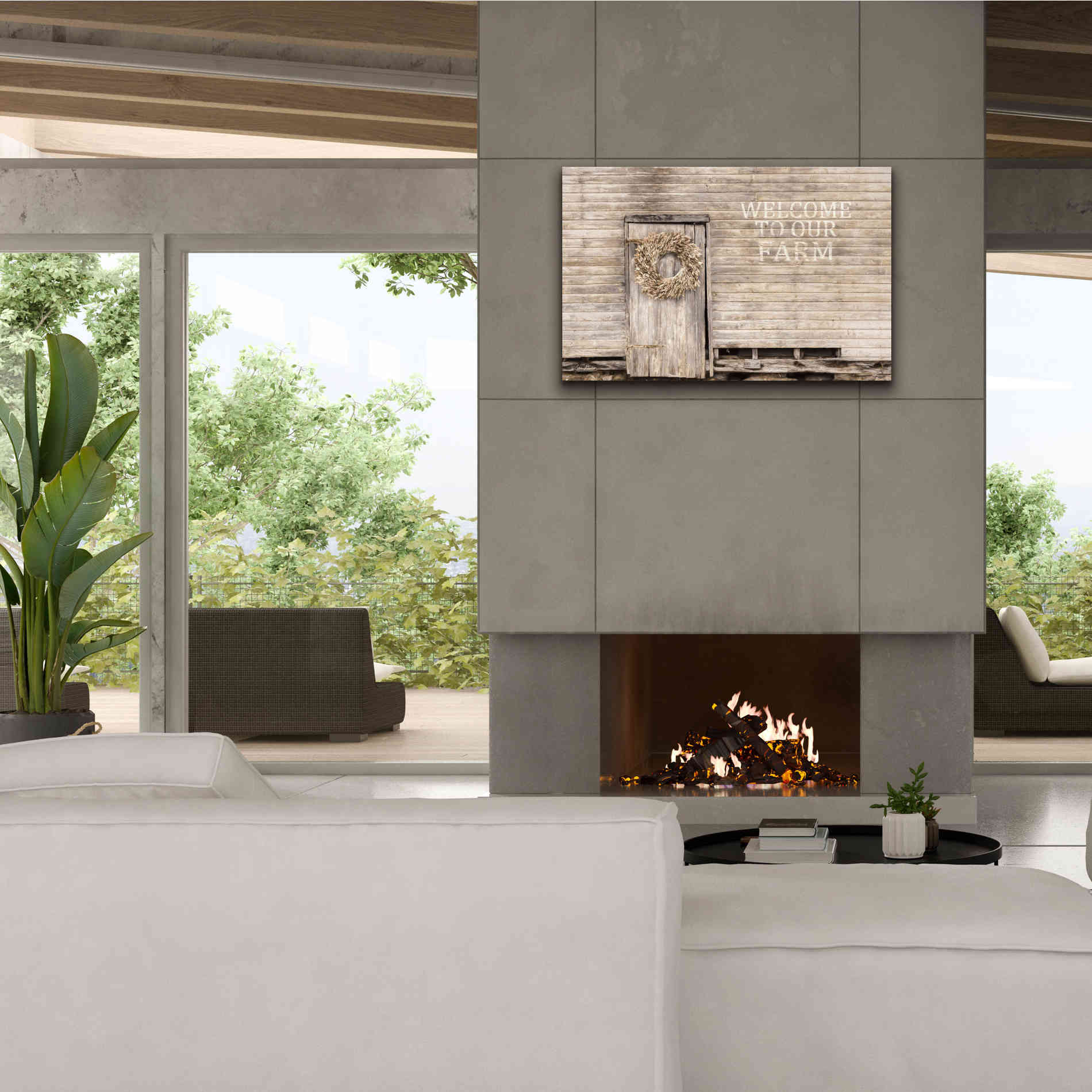 'Welcome to Our Farm' by Lori Deiter, Canvas Wall Art,40 x 26