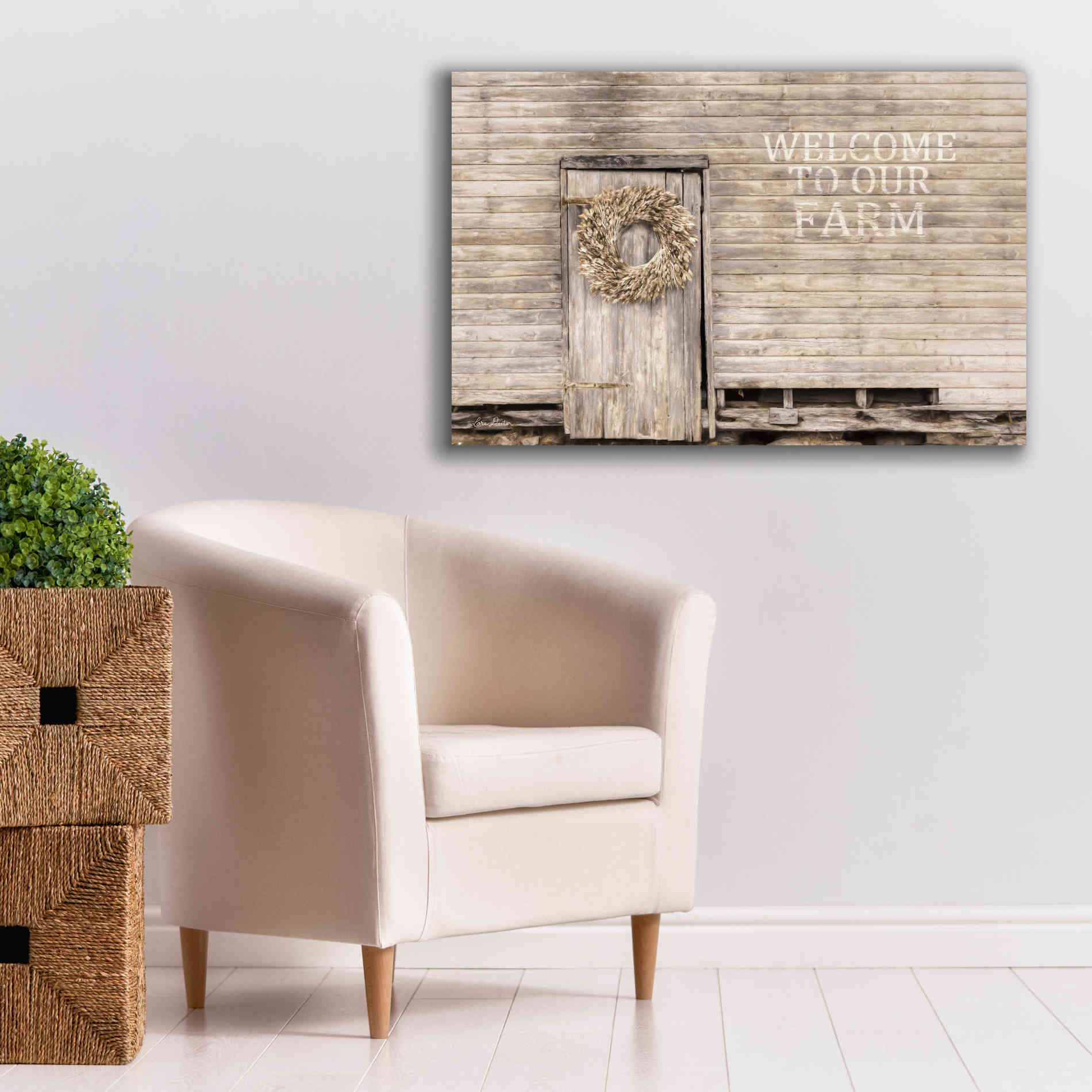 'Welcome to Our Farm' by Lori Deiter, Canvas Wall Art,40 x 26