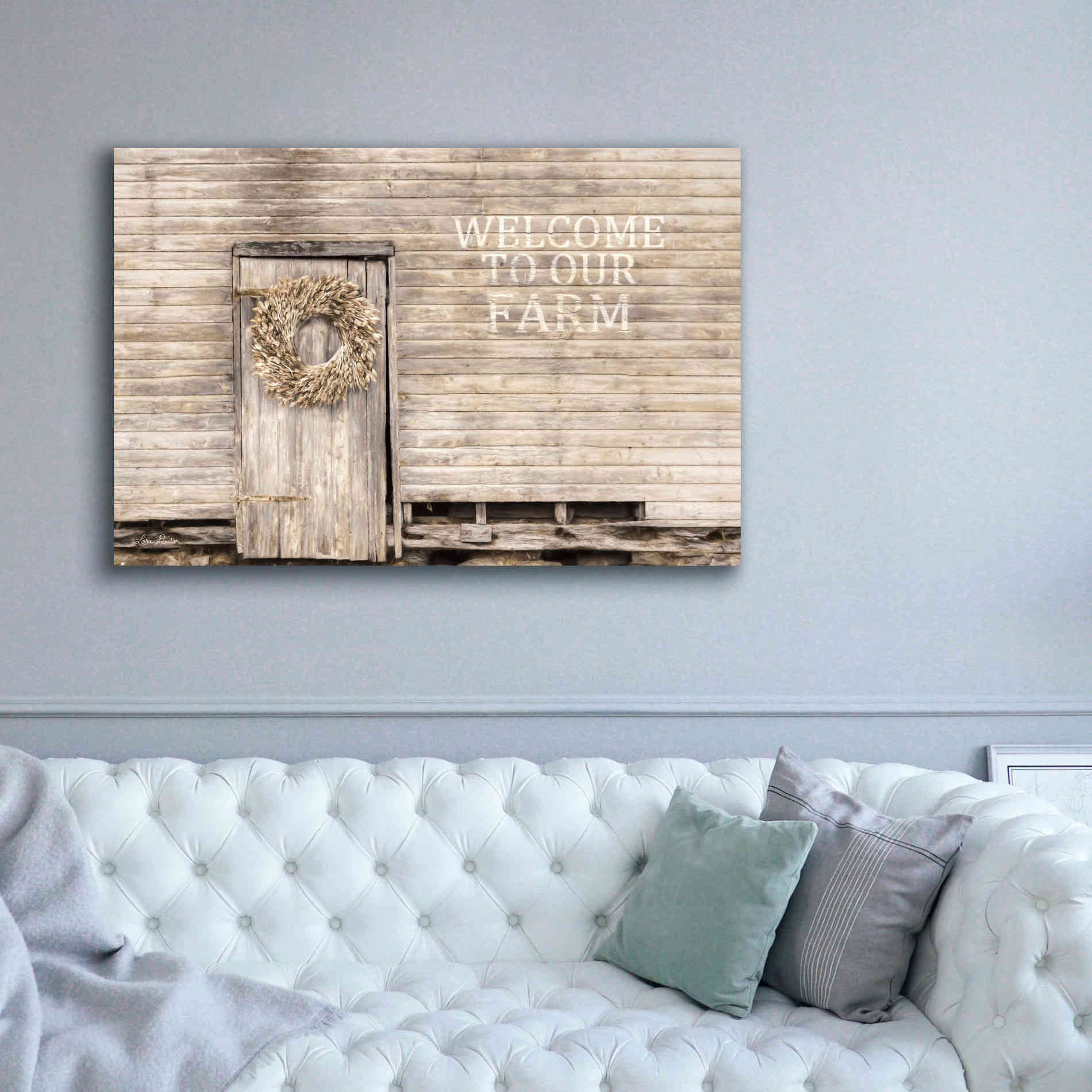 'Welcome to Our Farm' by Lori Deiter, Canvas Wall Art,60 x 40