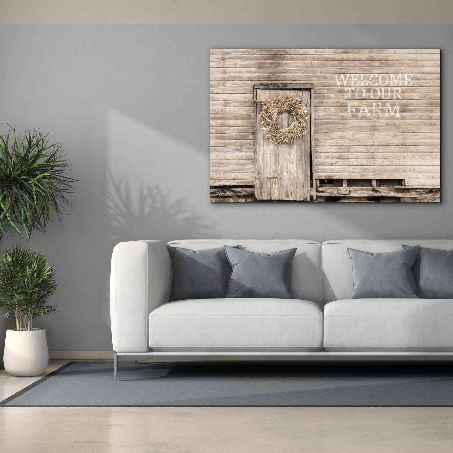 'Welcome to Our Farm' by Lori Deiter, Canvas Wall Art,60 x 40