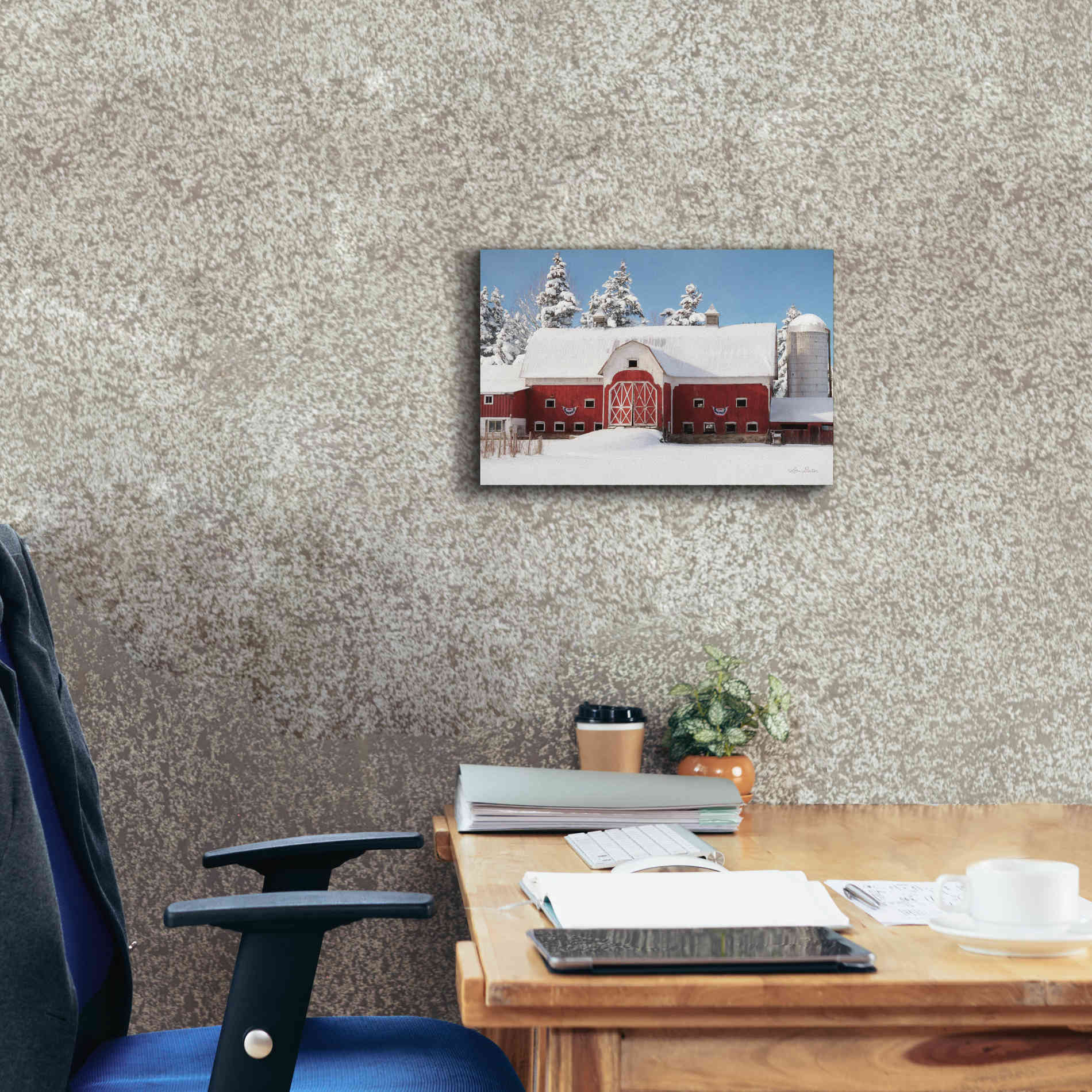 'Red, White and Cold' by Lori Deiter, Canvas Wall Art,18 x 12